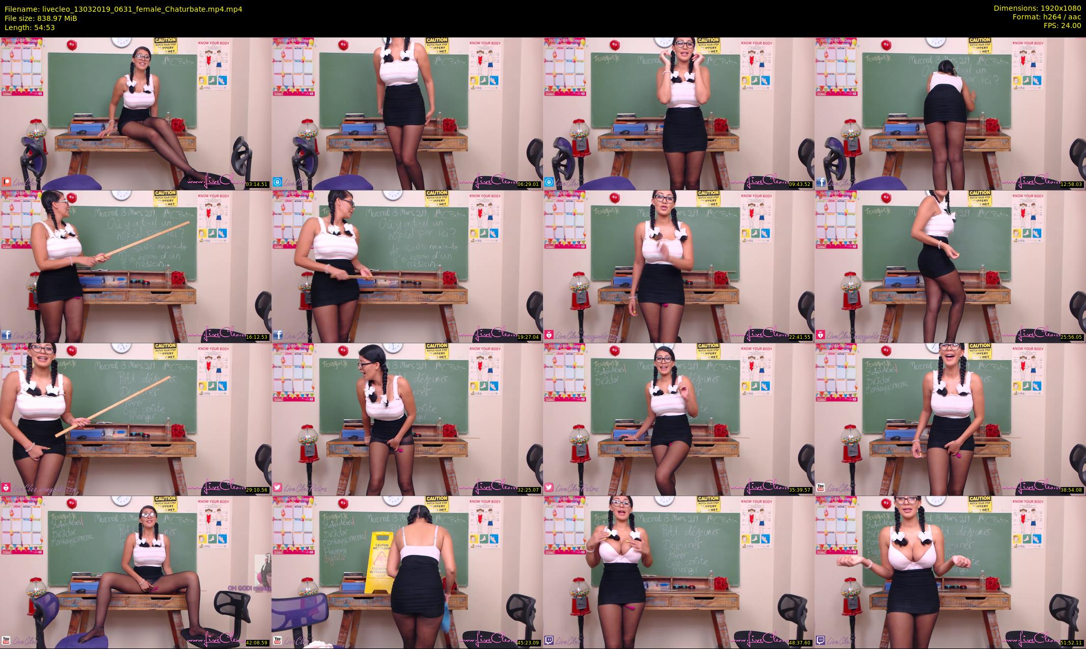 livecleo — 55 minute Chaturbate female cam show recording, 1080p, Mar 13, 2019