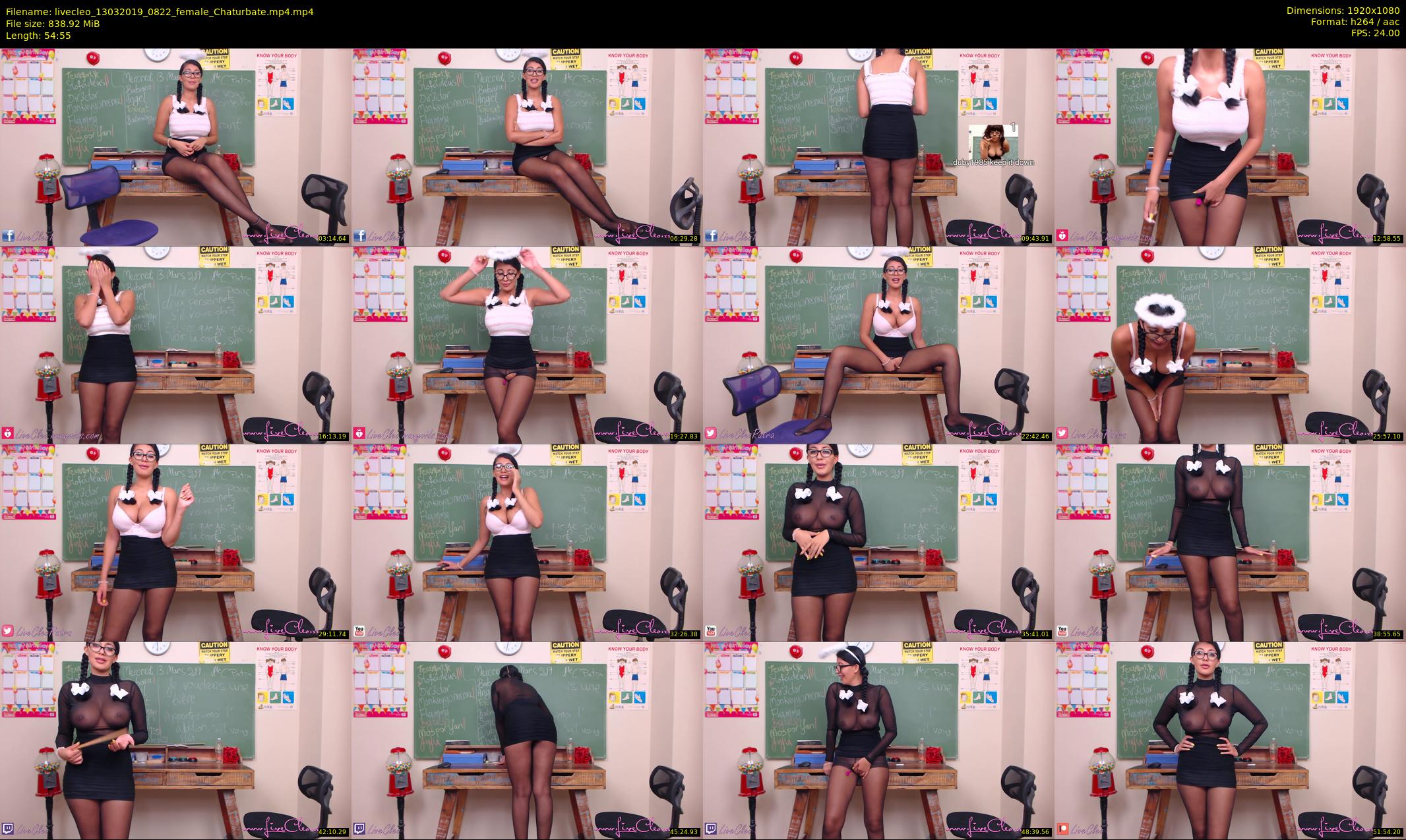 livecleo — 55 minute Chaturbate female cam show recording, 1080p, Mar 13, 2019