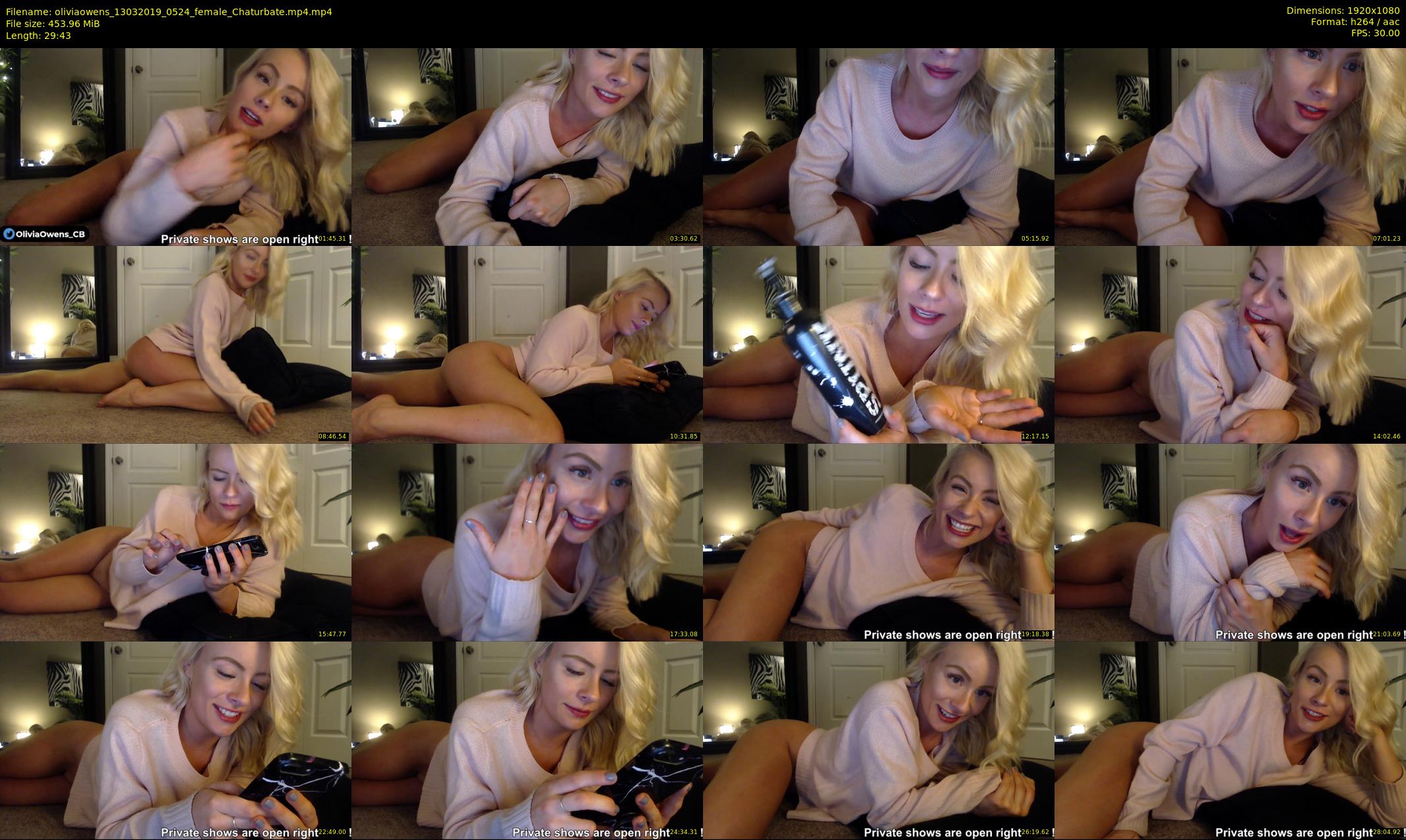 oliviaowens — 30 minute Chaturbate female cam show recording, 1080p, Mar 13, 2019