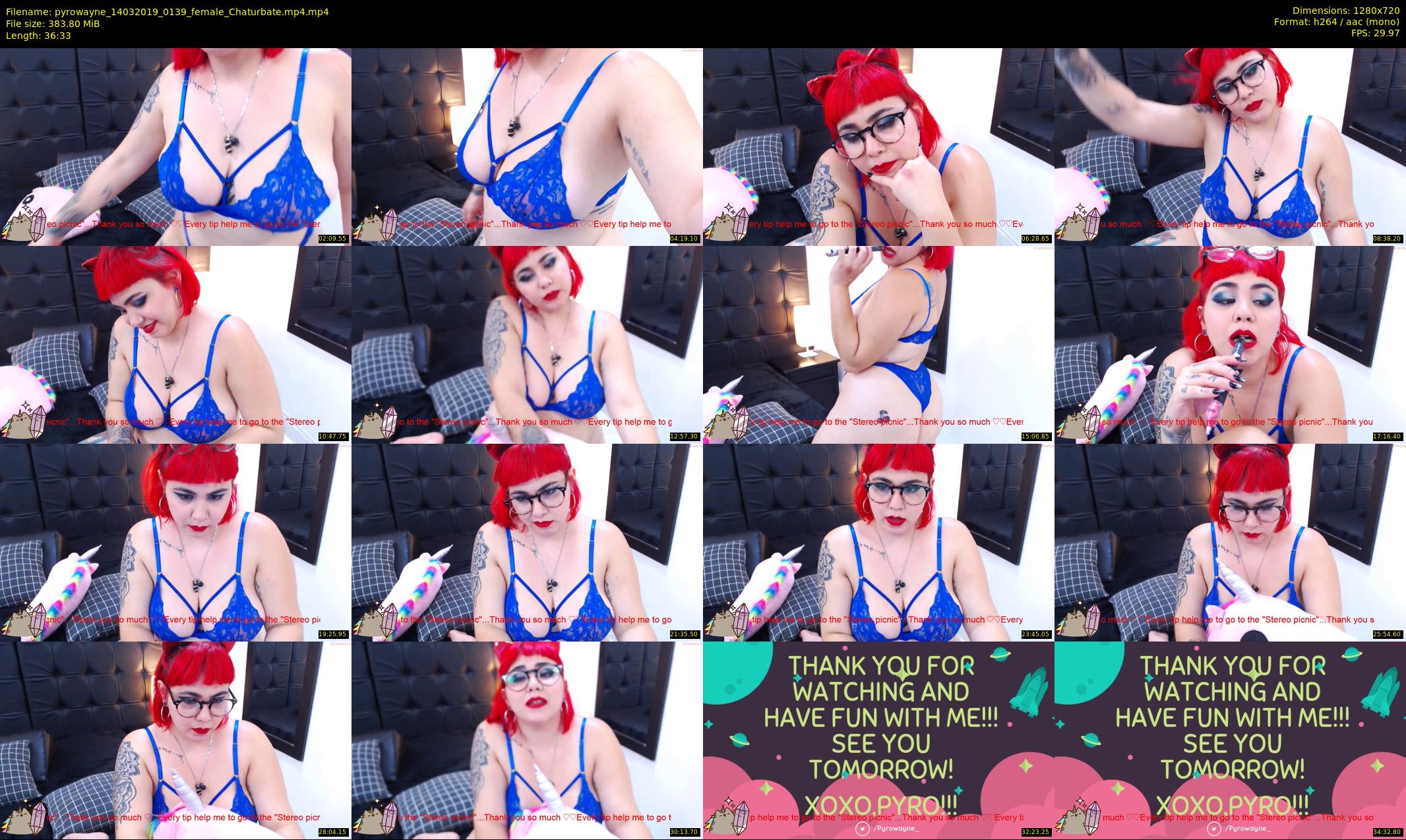 pyrowayne — 37 minute Chaturbate female cam show recording, 720p, Mar 14, 2019