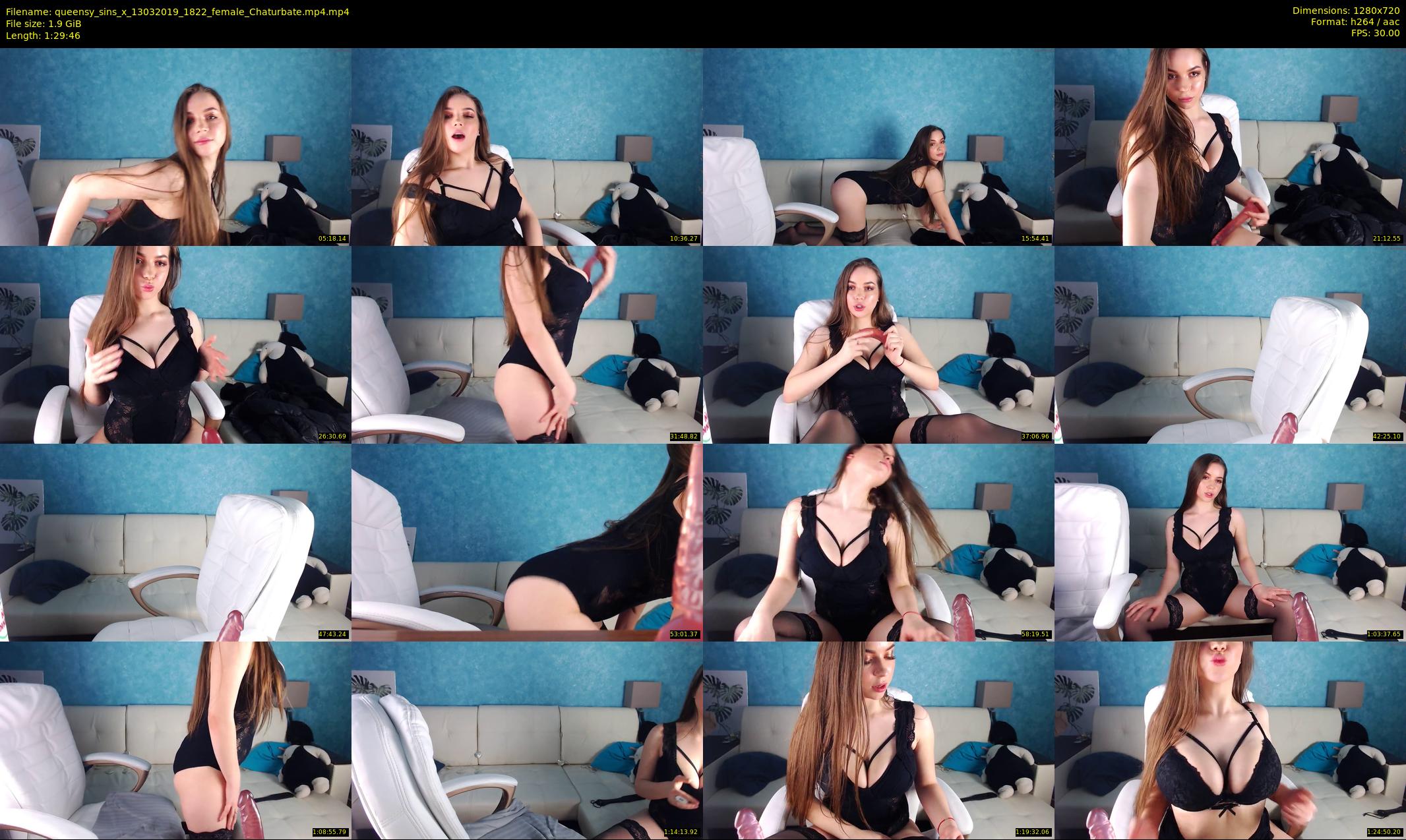 queensy_sins_x — 90 minute Chaturbate female cam show recording, 720p, Mar 13, 2019