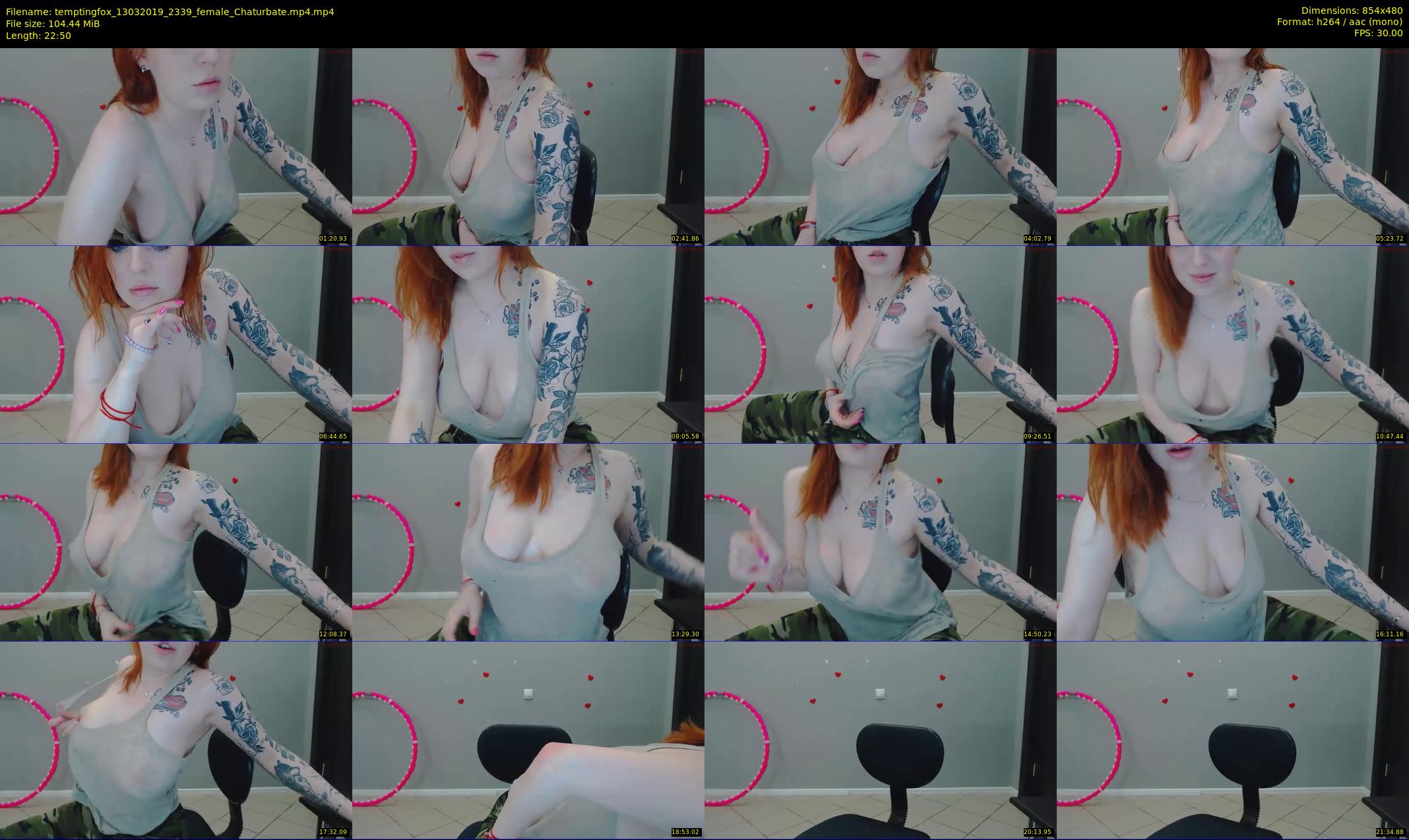 temptingfox — 23 minute Chaturbate female cam show recording, 480p, Mar 13, 2019
