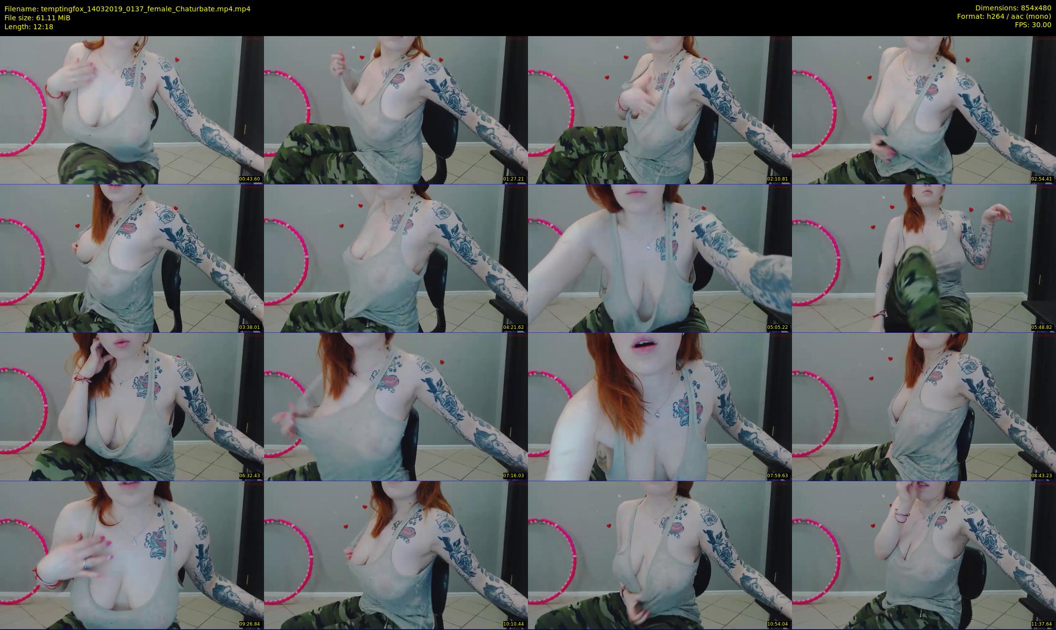 temptingfox — 13 minute Chaturbate female cam show recording, 480p, Mar 14, 2019