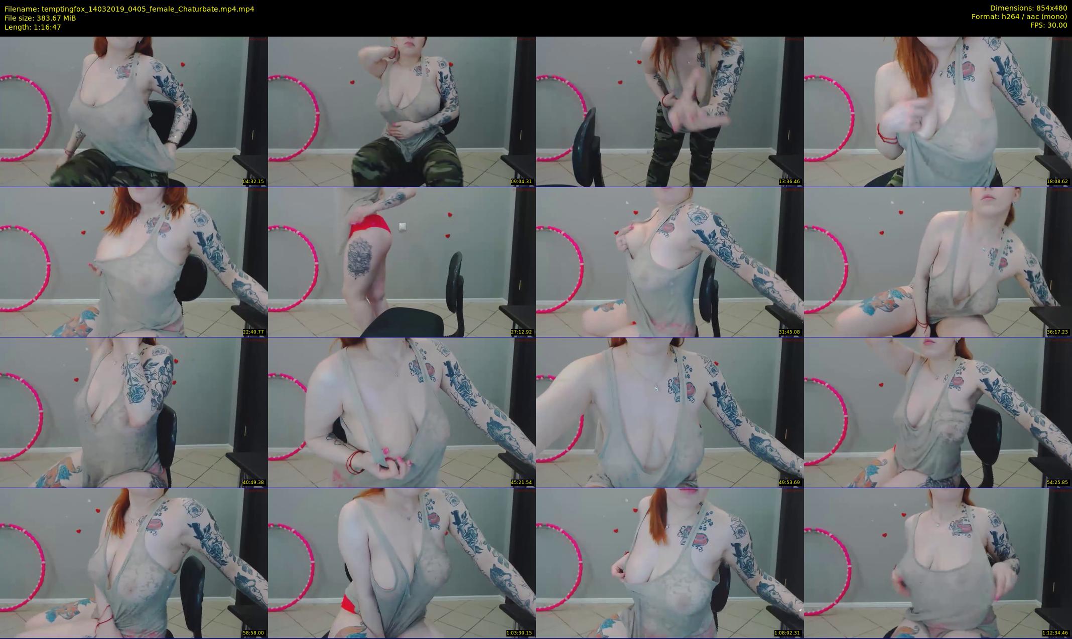 temptingfox — 77 minute Chaturbate female cam show recording, 480p, Mar 14, 2019