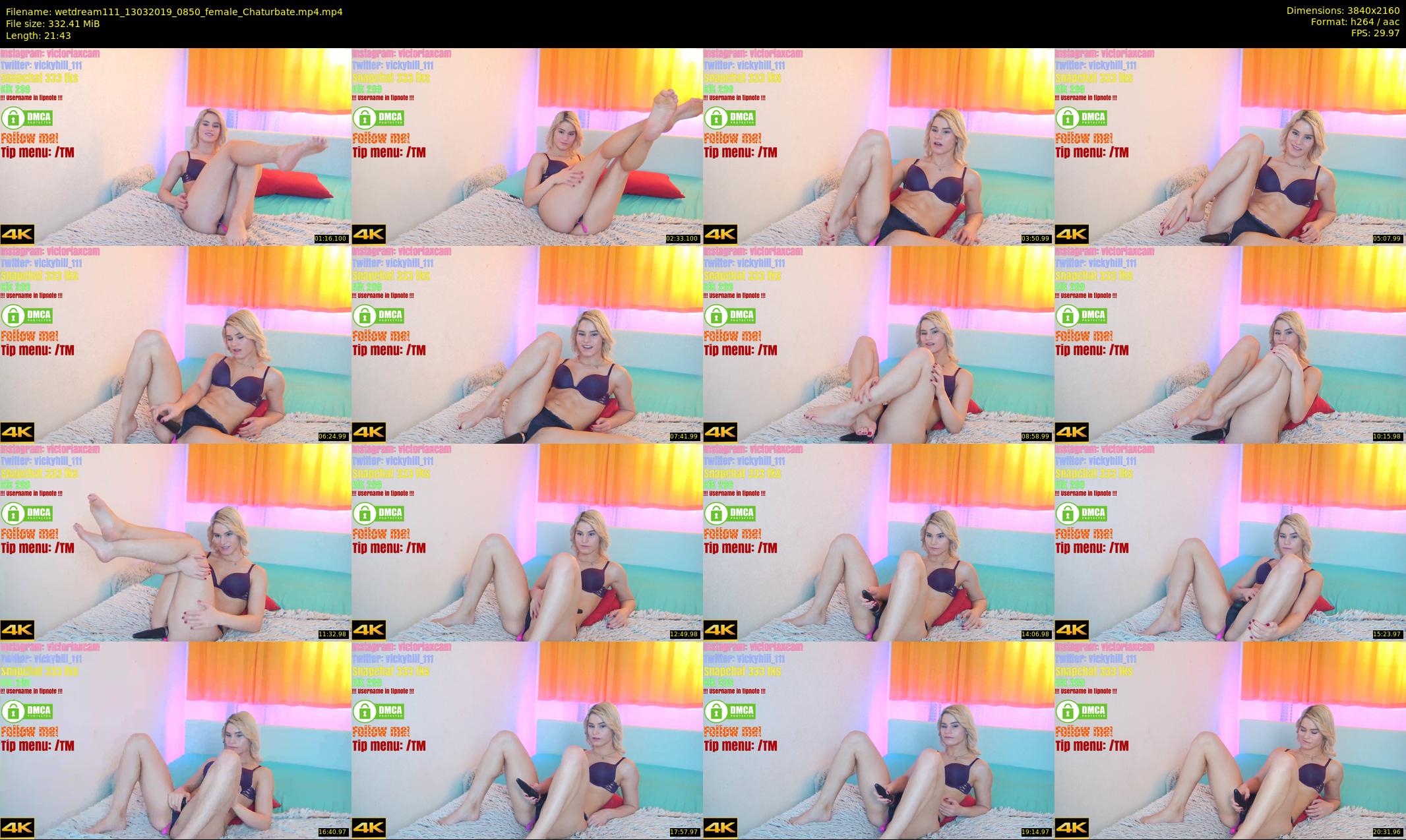 wetdream111 — 22 minute Chaturbate couple cam show recording, 4K, Mar 13, 2019