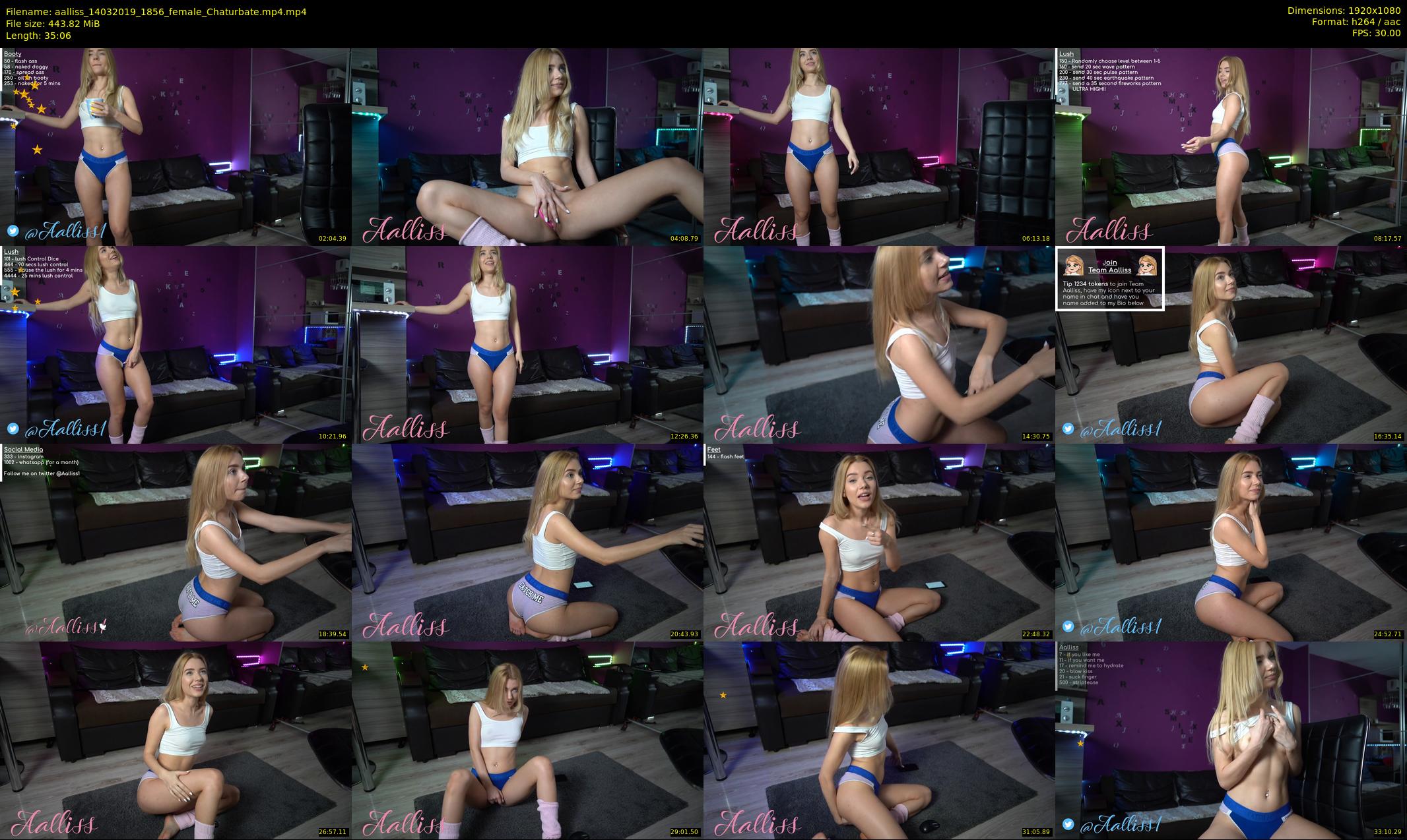 aalliss — 36 minute Chaturbate female cam show recording, 1080p, Mar 14, 2019
