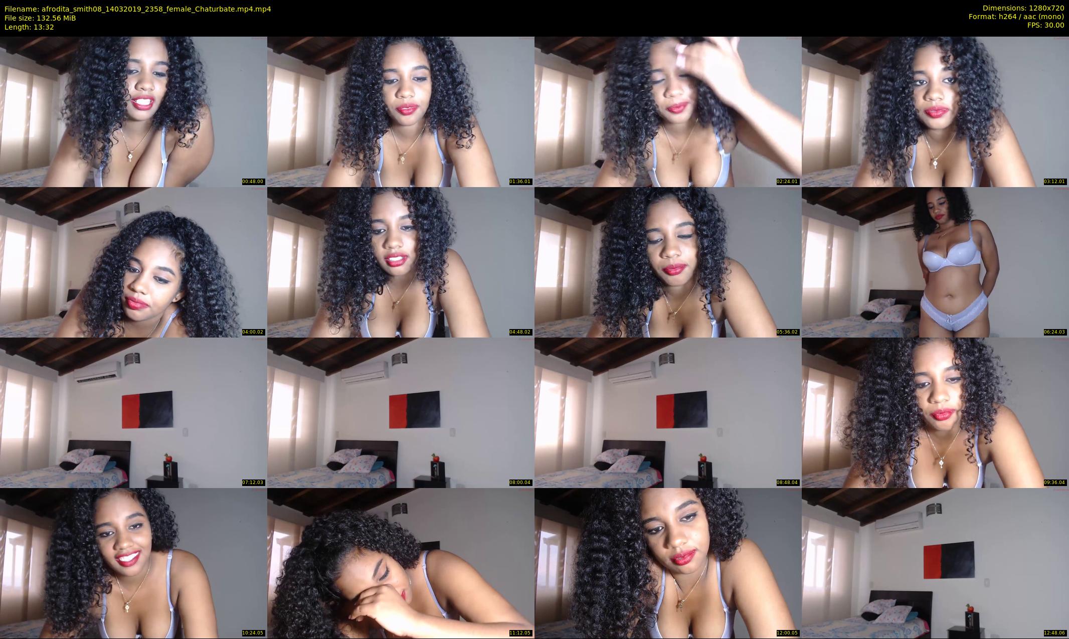 afrodita_smith08 — 14 minute Chaturbate female cam show recording, 720p, Mar 14, 2019