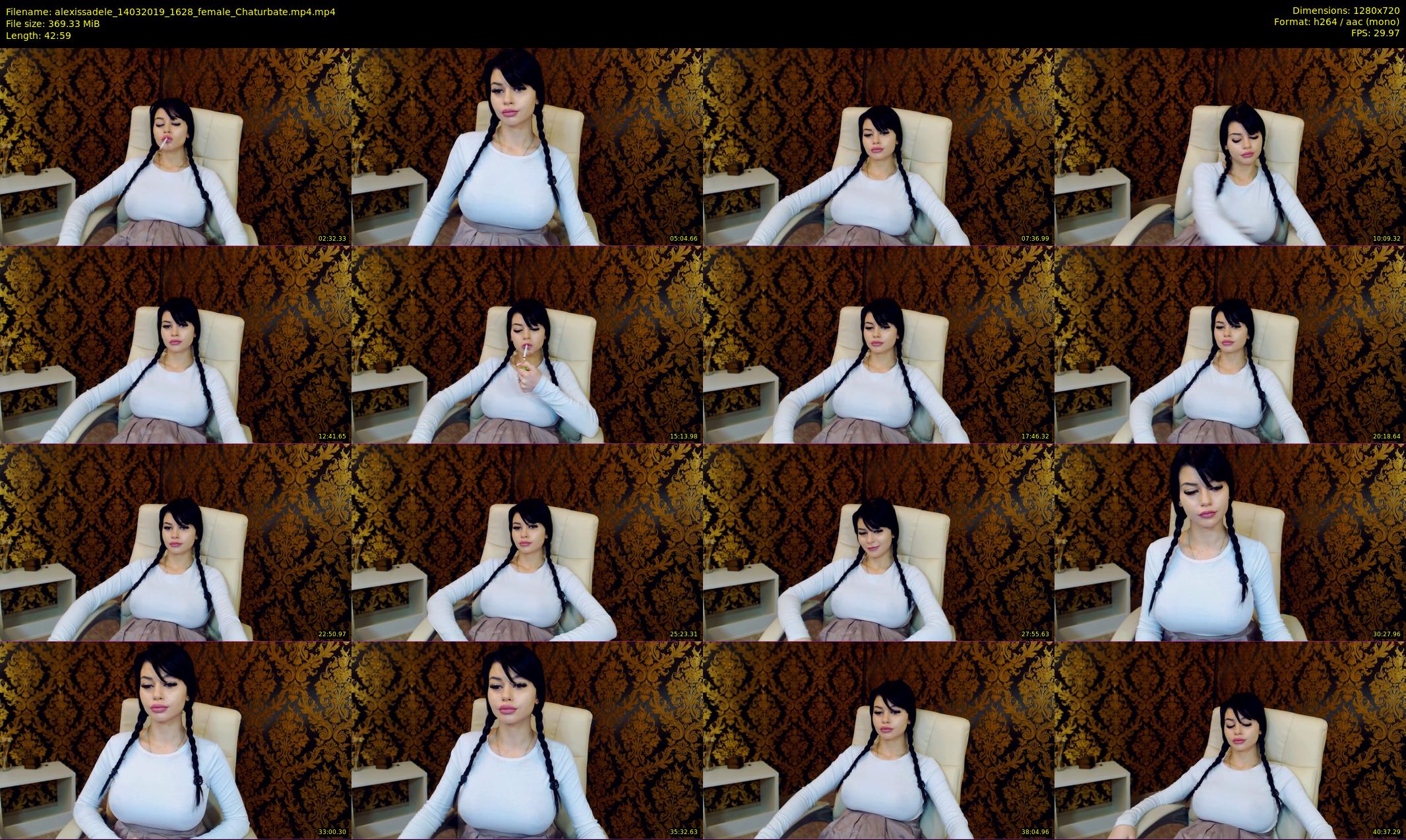 alexissadele — 43 minute Chaturbate female cam show recording, 720p, Mar 14, 2019