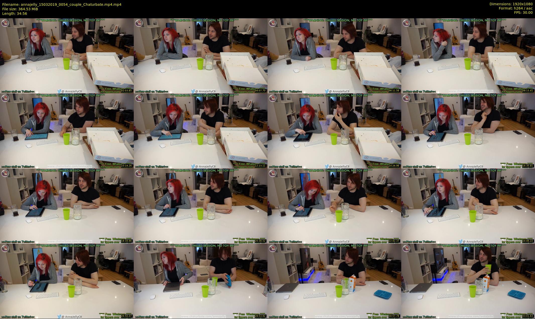 annajelly — 35 minute Chaturbate couple cam show recording, 1080p, Mar 15, 2019