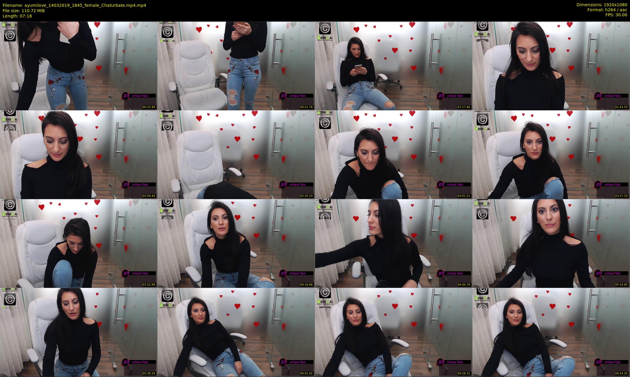ayumilove — 8 minute Chaturbate female cam show recording, 1080p, Mar 14, 2019
