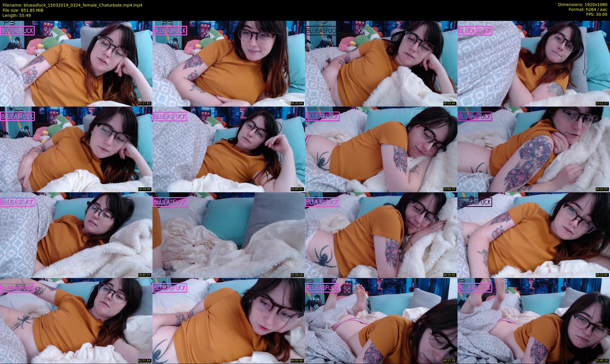 blueasfuck — 56 minute Chaturbate female cam show recording, 1080p, Mar 15, 2019