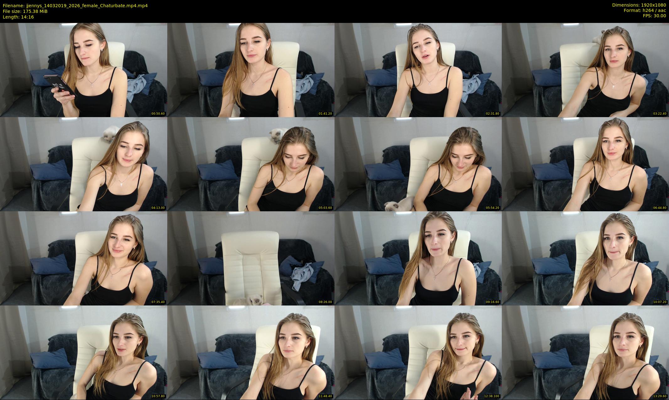 jjennys — 15 minute Chaturbate female cam show recording, 1080p, Mar 14, 2019