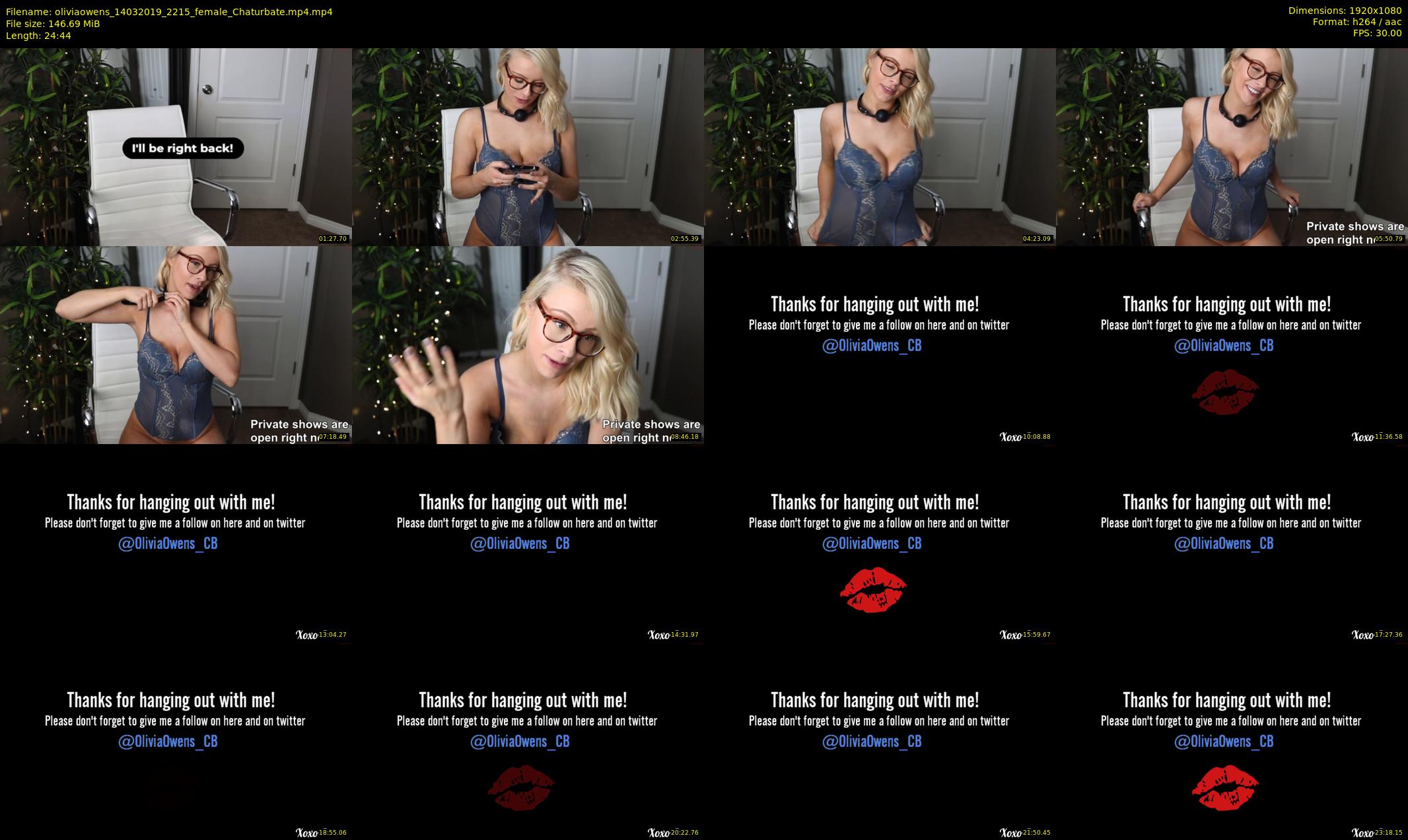 oliviaowens — 25 minute Chaturbate female cam show recording, 1080p, Mar 14, 2019