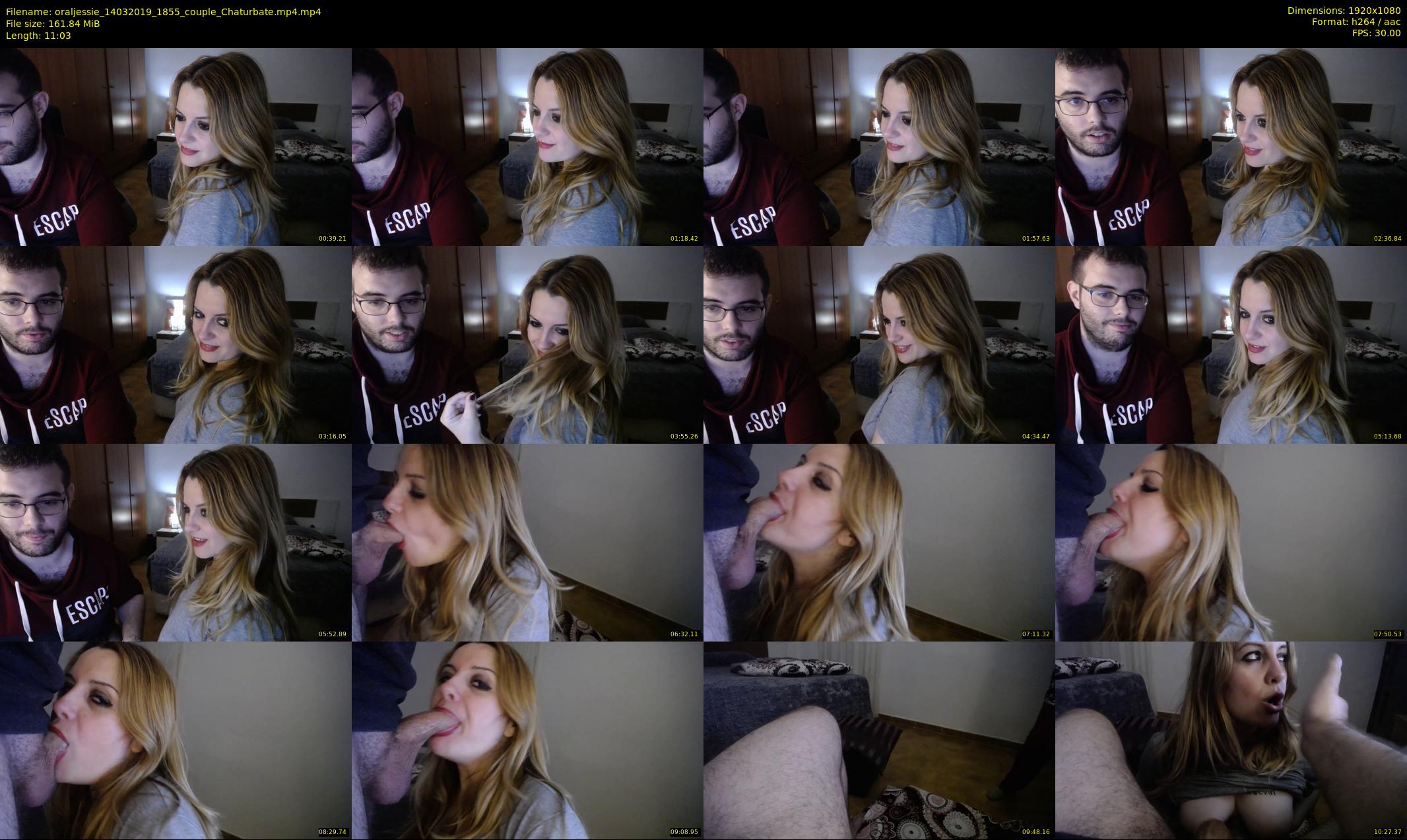 oraljessie — 12 minute Chaturbate couple cam show recording, 1080p, Mar 14, 2019