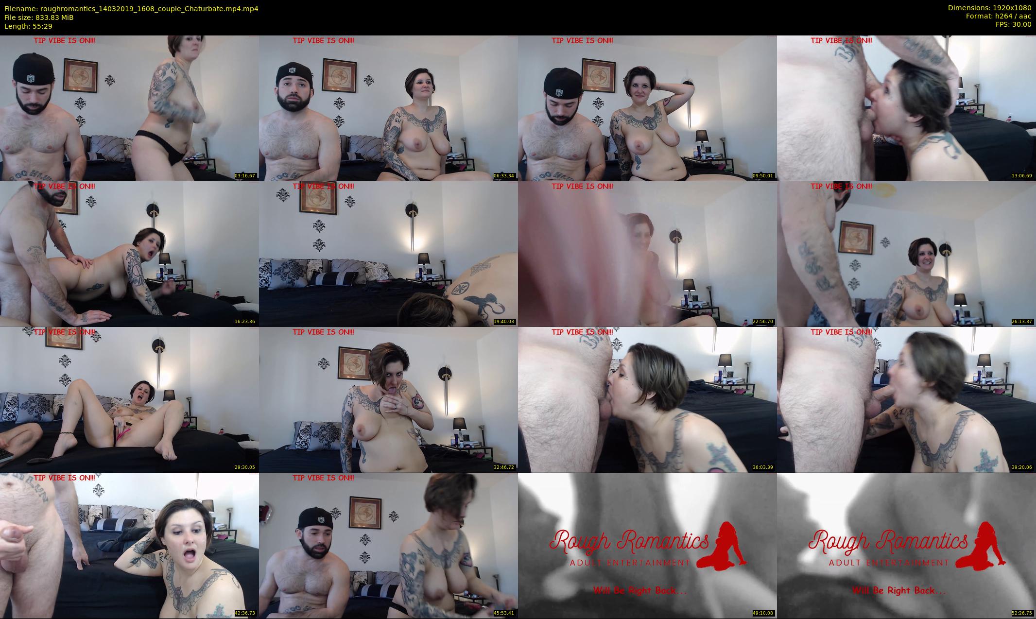 roughromantics — 56 minute Chaturbate couple cam show recording, 1080p, Mar 14, 2019