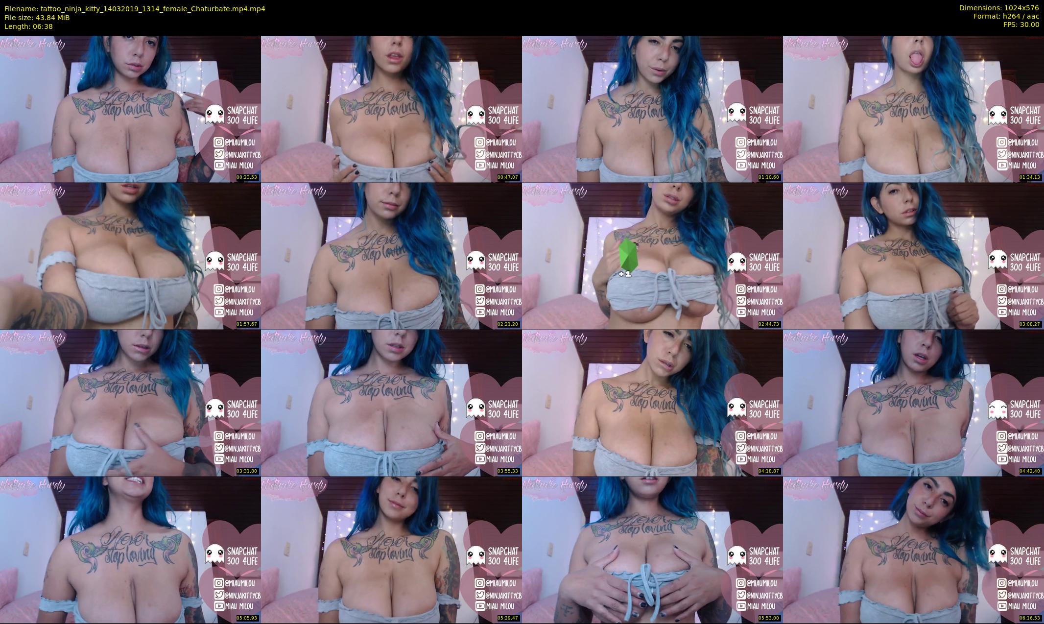 tattoo_ninja_kitty — 7 minute Chaturbate female cam show recording, 480p, Mar 14, 2019