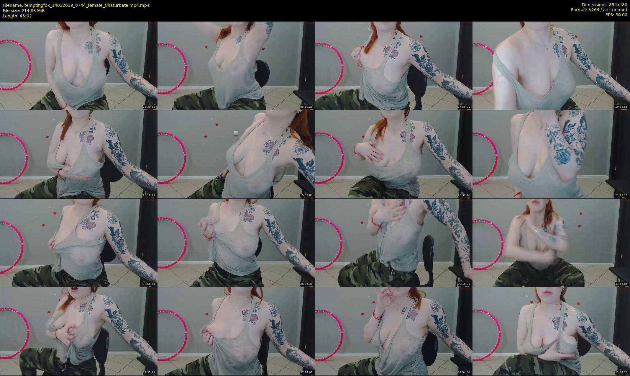 temptingfox — 46 minute Chaturbate female cam show recording, 480p, Mar 14, 2019
