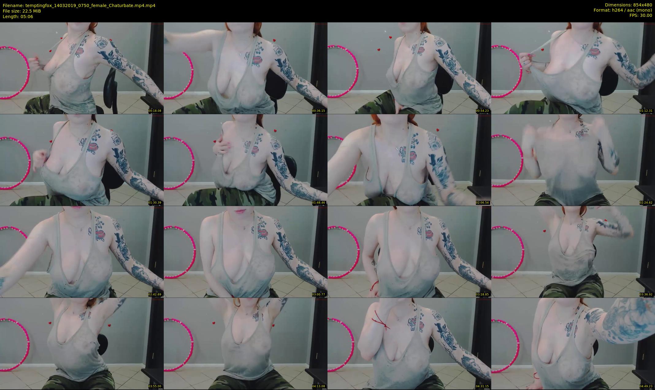 temptingfox — 6 minute Chaturbate female cam show recording, 480p, Mar 14, 2019