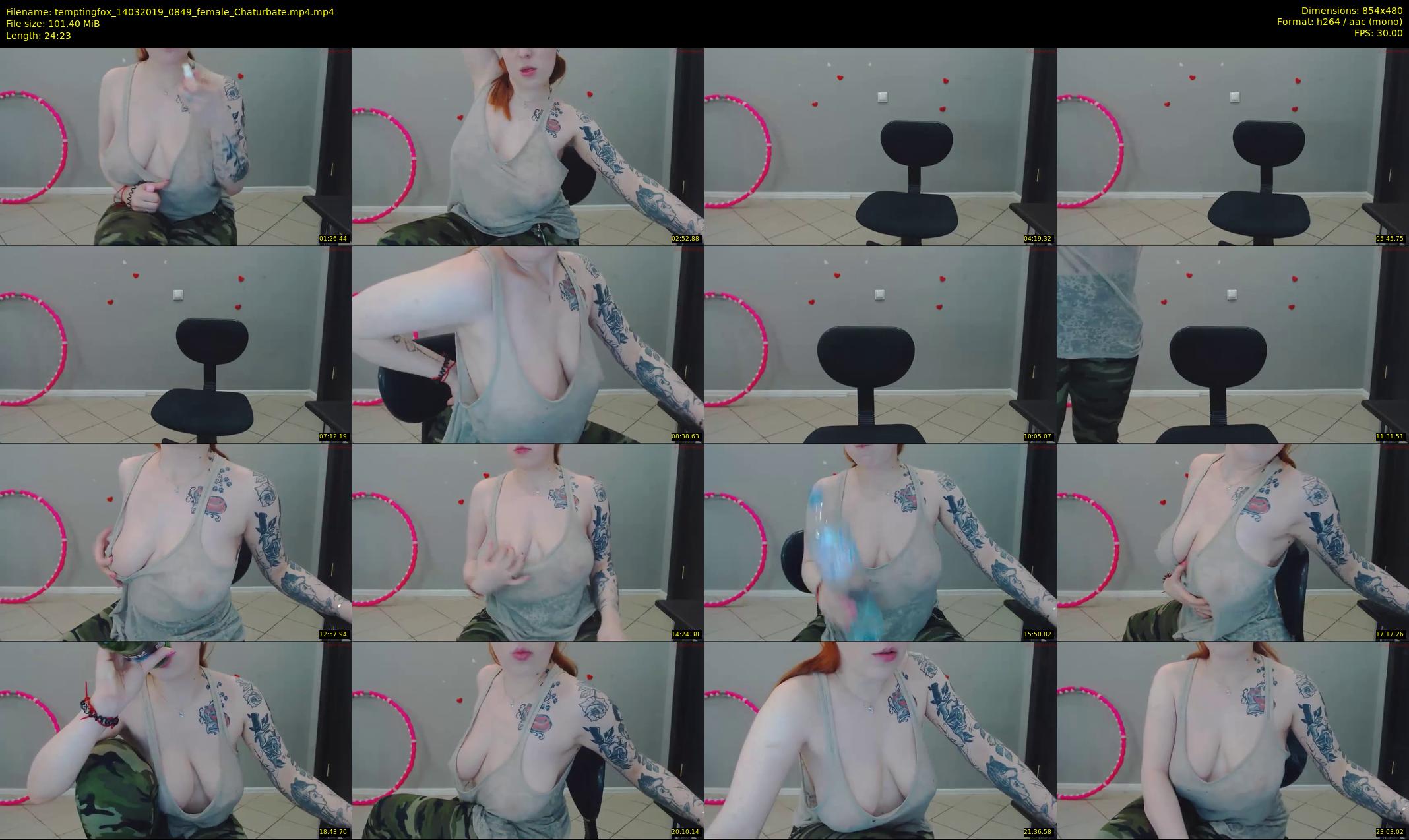 temptingfox — 25 minute Chaturbate female cam show recording, 480p, Mar 14, 2019