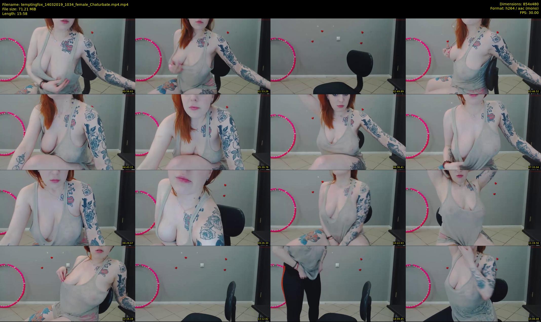 temptingfox — 16 minute Chaturbate female cam show recording, 480p, Mar 14, 2019