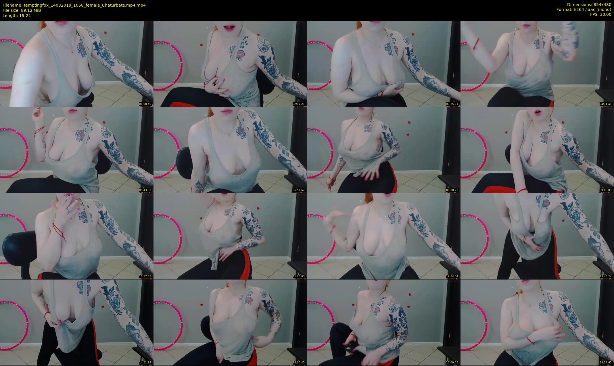 temptingfox — 20 minute Chaturbate female cam show recording, 480p, Mar 14, 2019