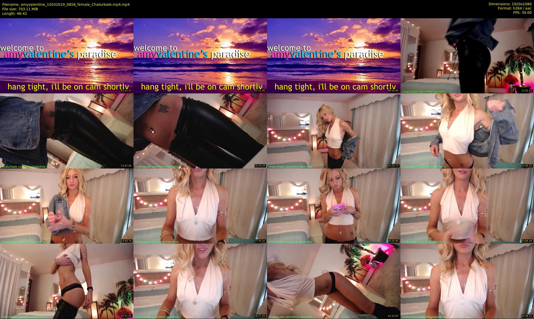 amyvalentine — 47 minute Chaturbate female cam show recording, 1080p, Mar 15, 2019