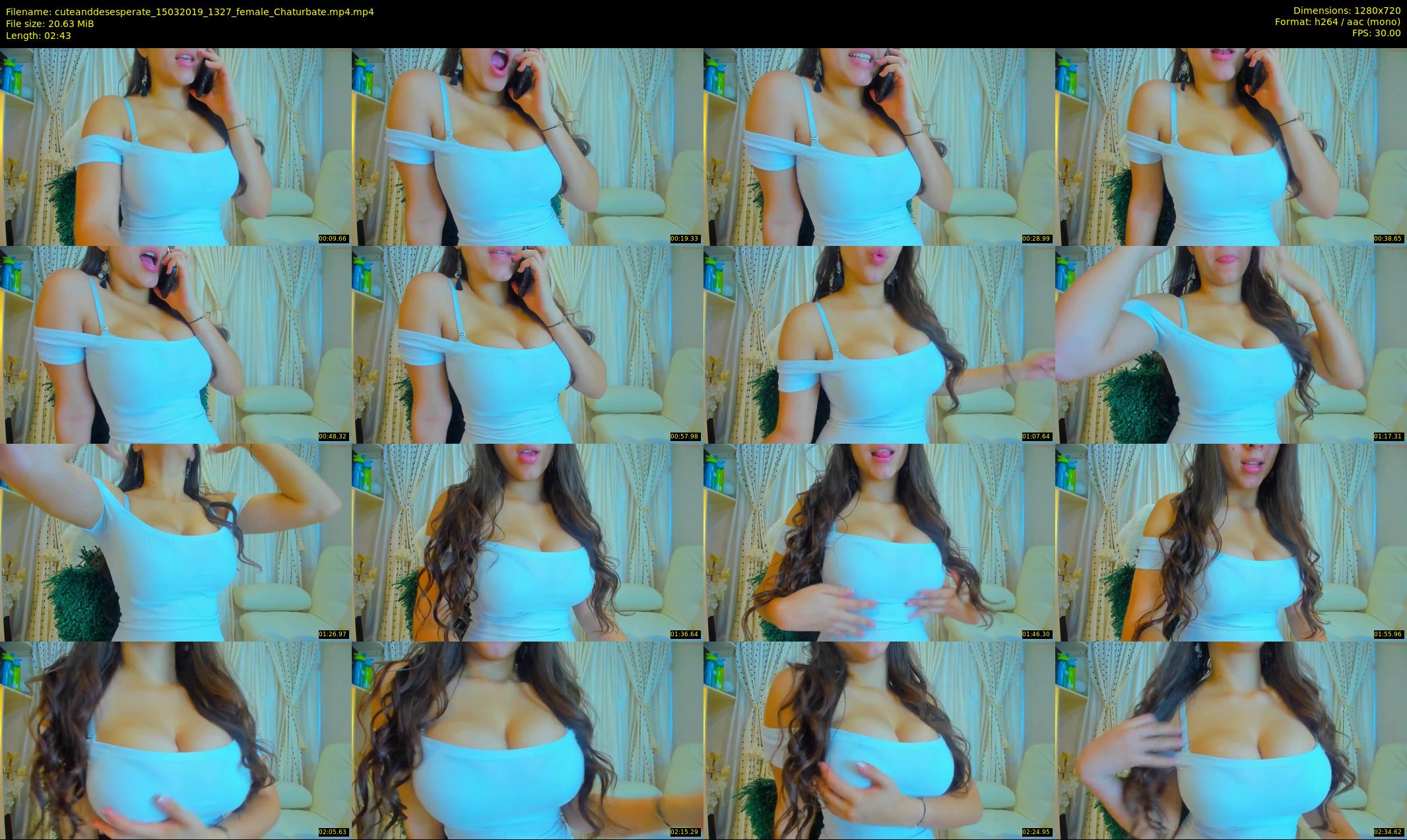cuteanddesesperate — 3 minute Chaturbate female cam show recording, 720p, Mar 15, 2019