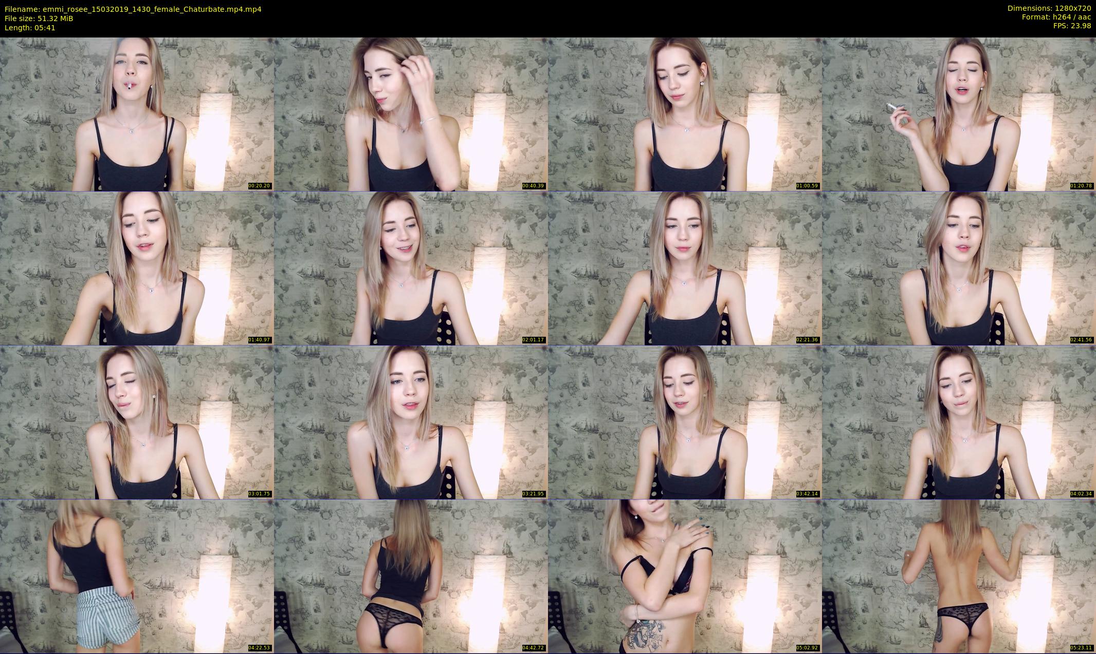 emmi_rosee — 6 minute Chaturbate female cam show recording, 720p, Mar 15, 2019