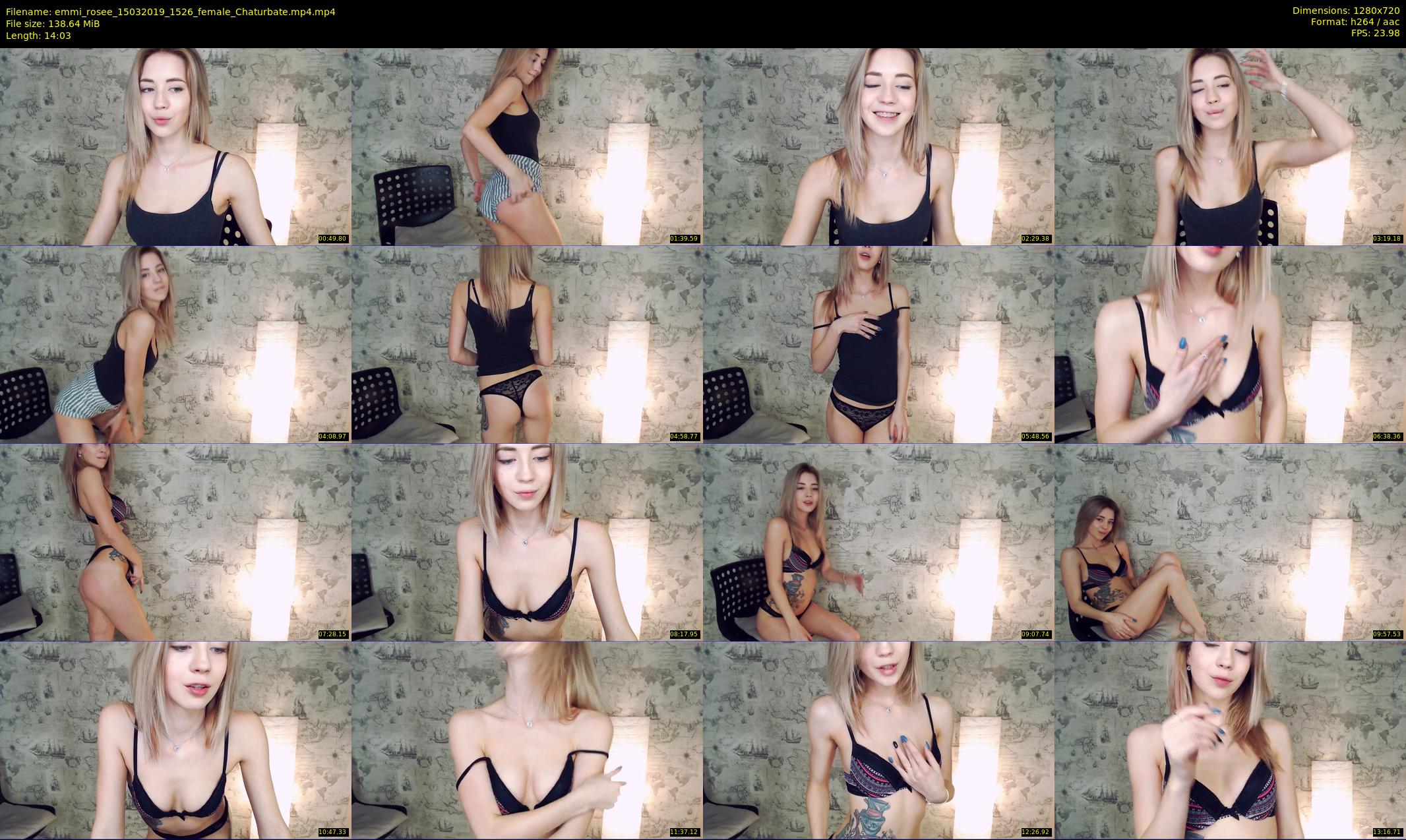 emmi_rosee — 15 minute Chaturbate female cam show recording, 720p, Mar 15, 2019