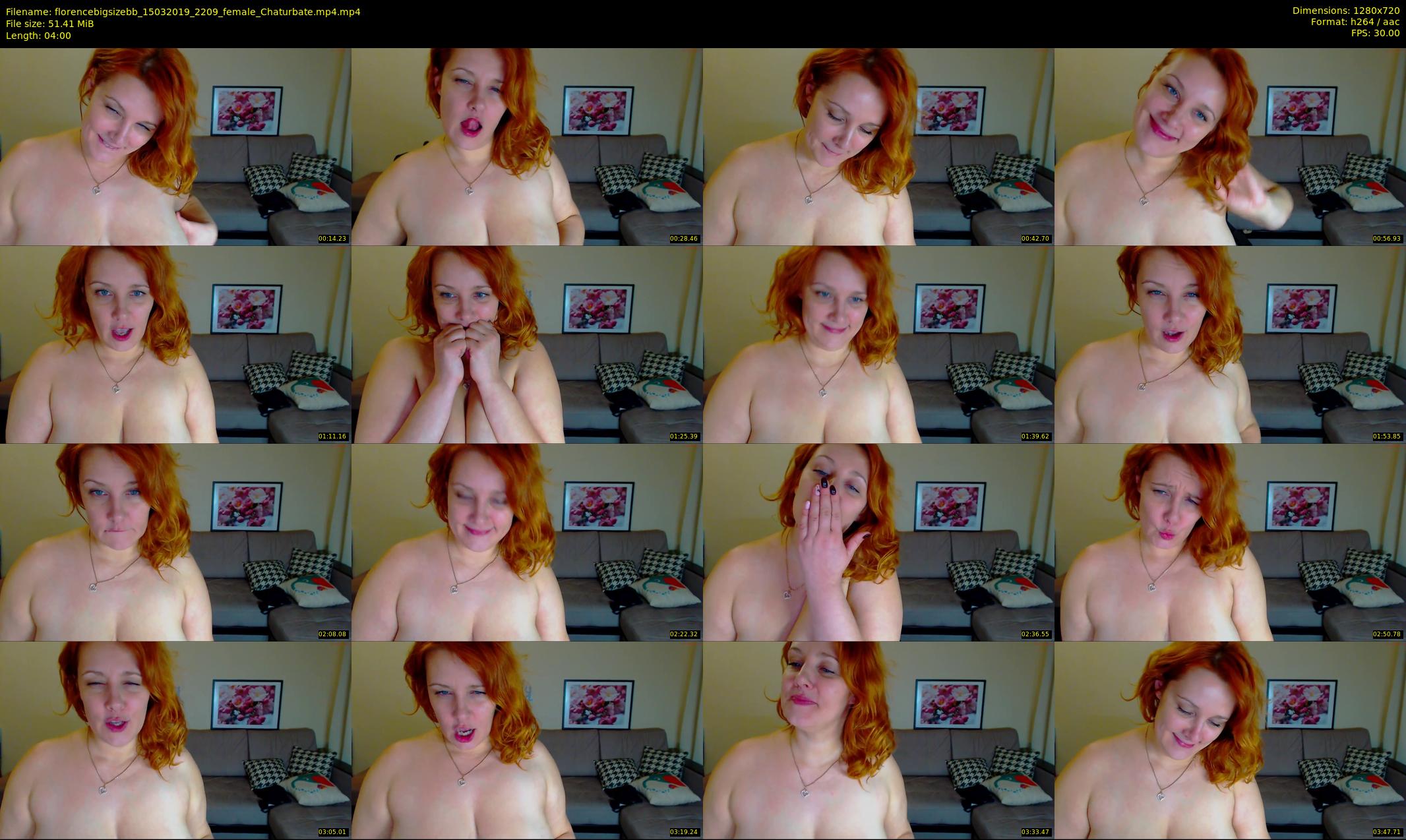 florencebigsizebb — 4 minute Chaturbate female cam show recording, 720p, Mar 15, 2019