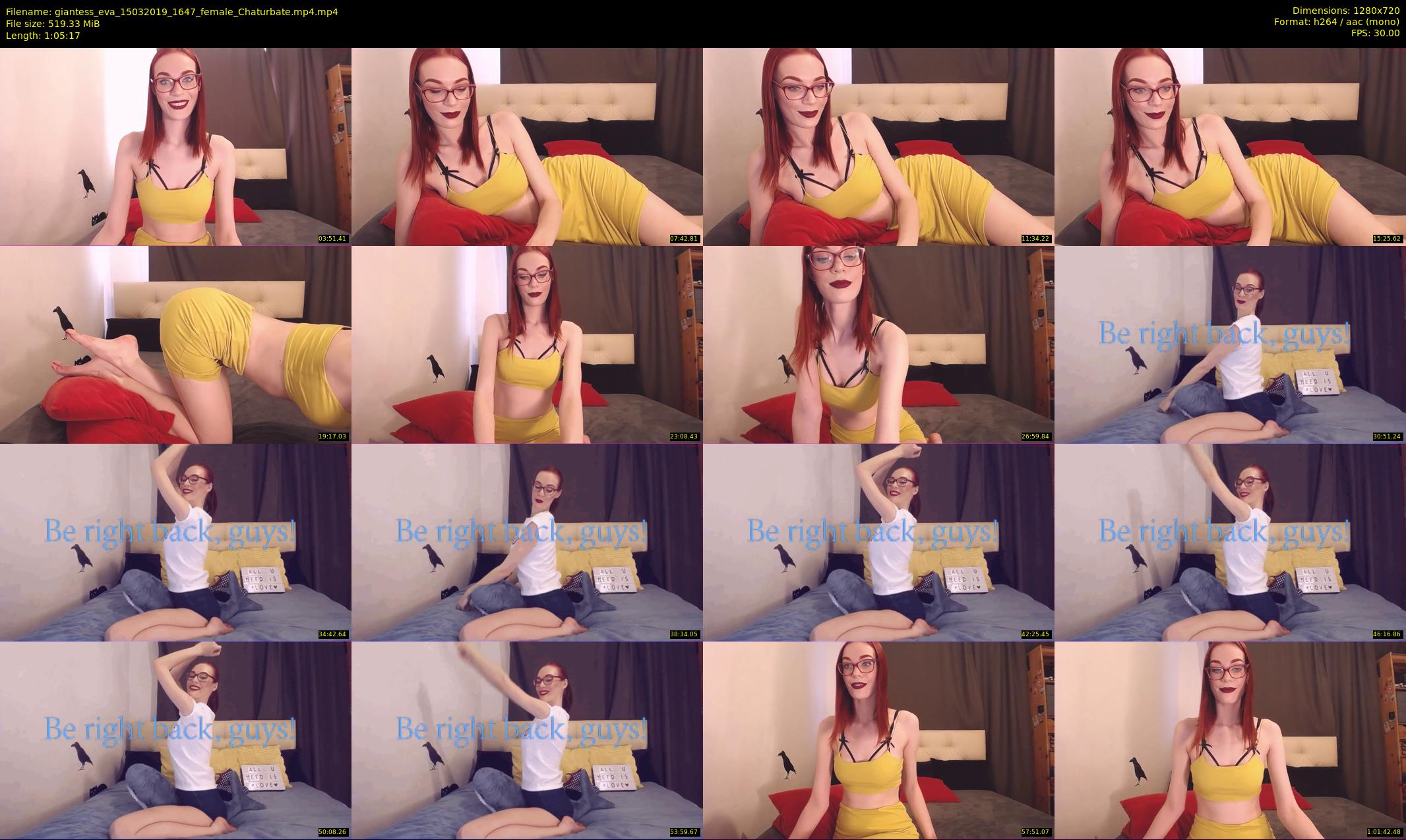 giantess_eva — 66 minute Chaturbate female cam show recording, 720p, Mar 15, 2019