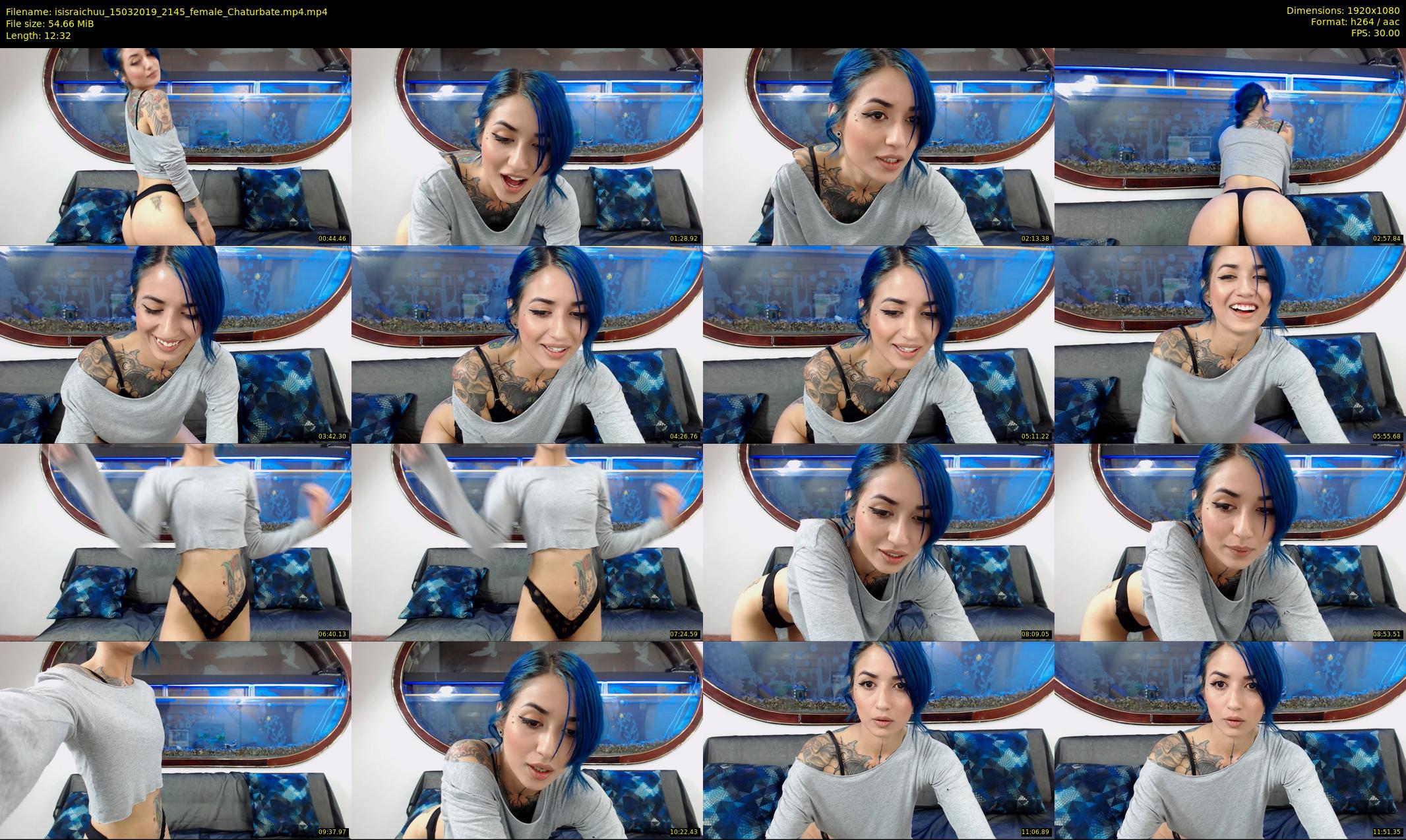 isisraichuu — 13 minute Chaturbate female cam show recording, 1080p, Mar 15, 2019