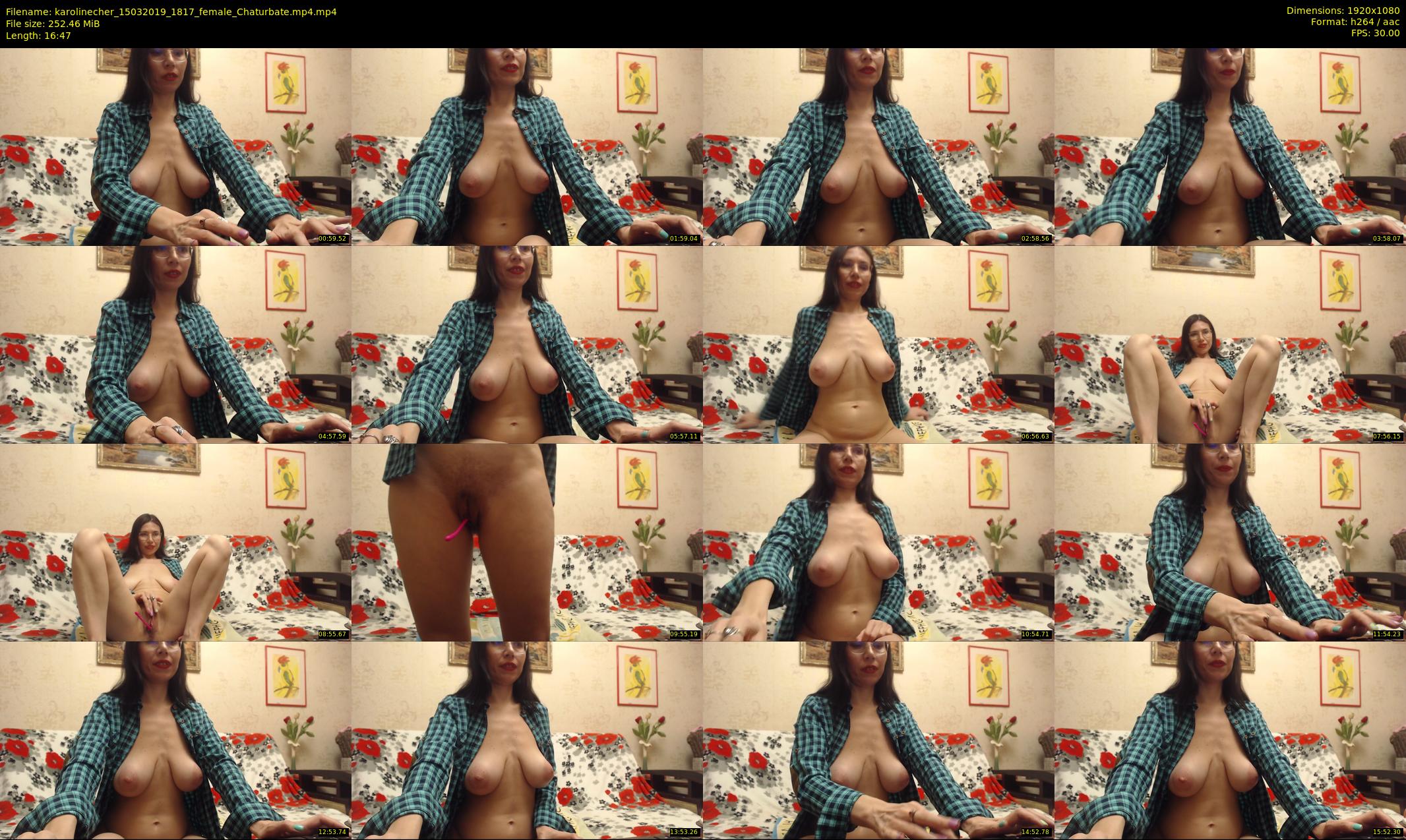karolinecher — 17 minute Chaturbate female cam show recording, 1080p, Mar 15, 2019