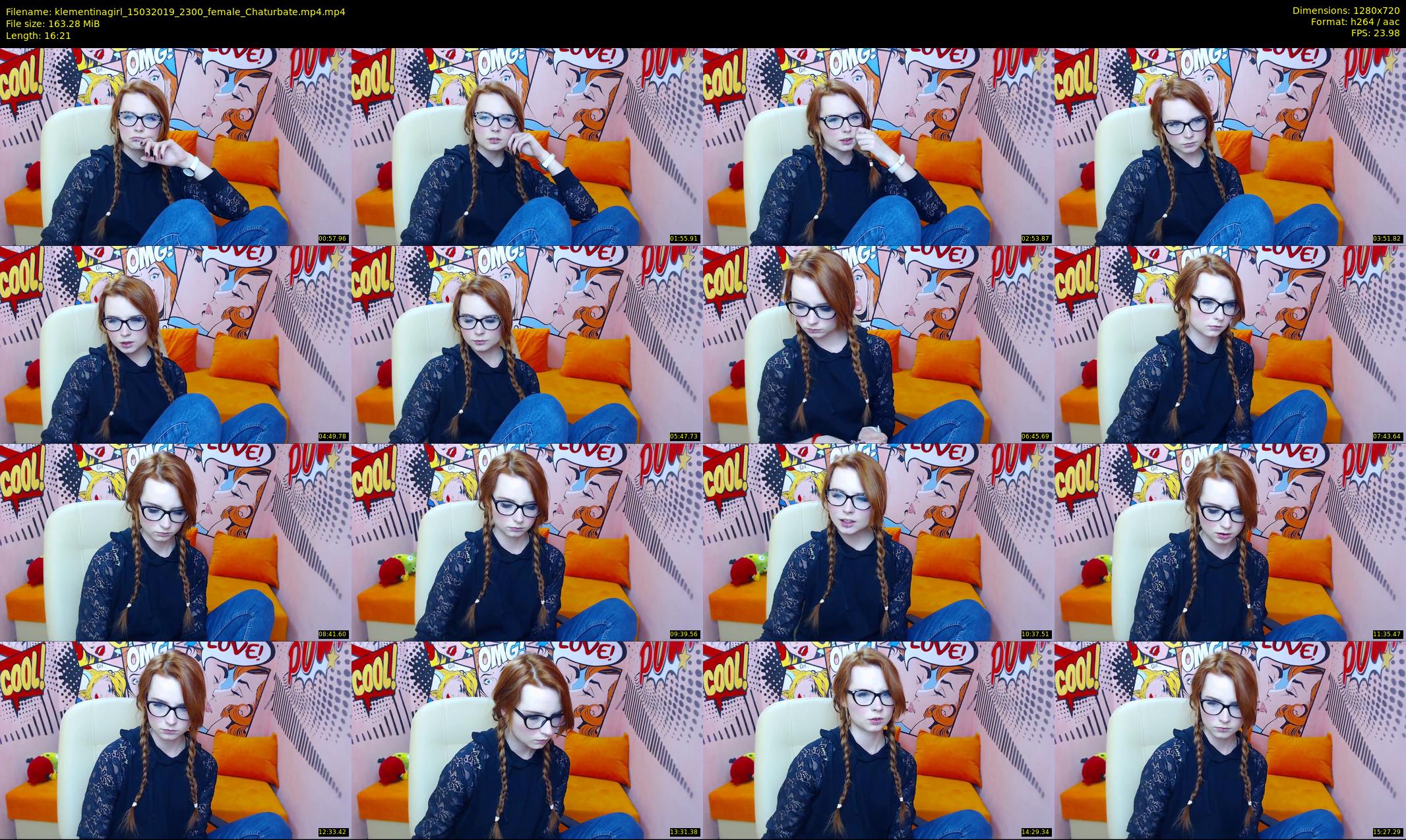 klementinagirl — 17 minute Chaturbate female cam show recording, 720p, Mar 15, 2019