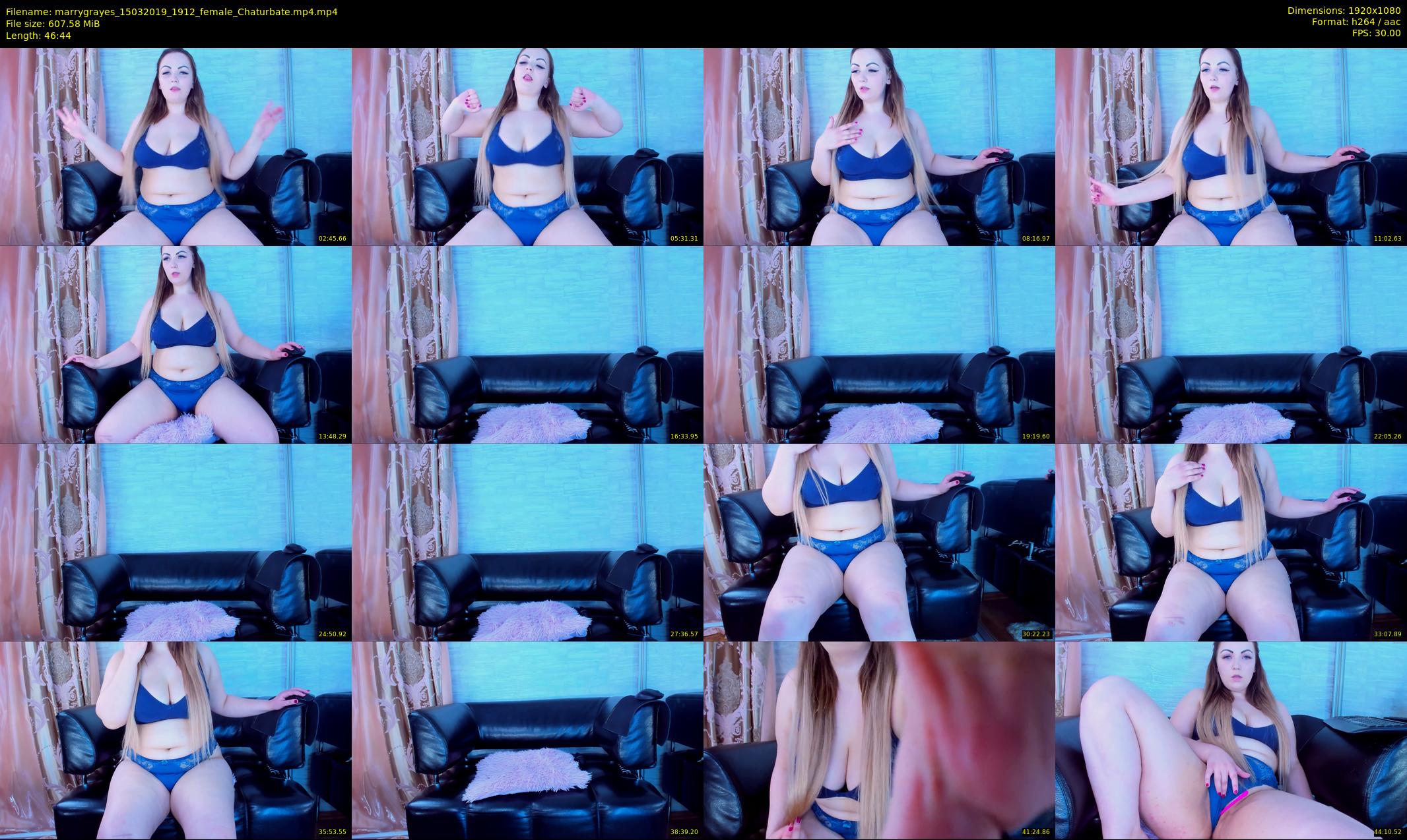marrygrayes — 47 minute Chaturbate female cam show recording, 1080p, Mar 15, 2019