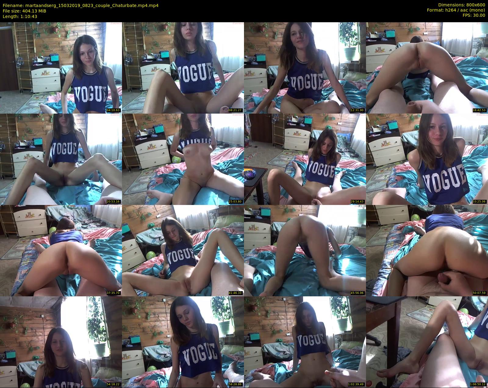 martaandserg — 71 minute Chaturbate female cam show recording, 480p, Mar 15, 2019
