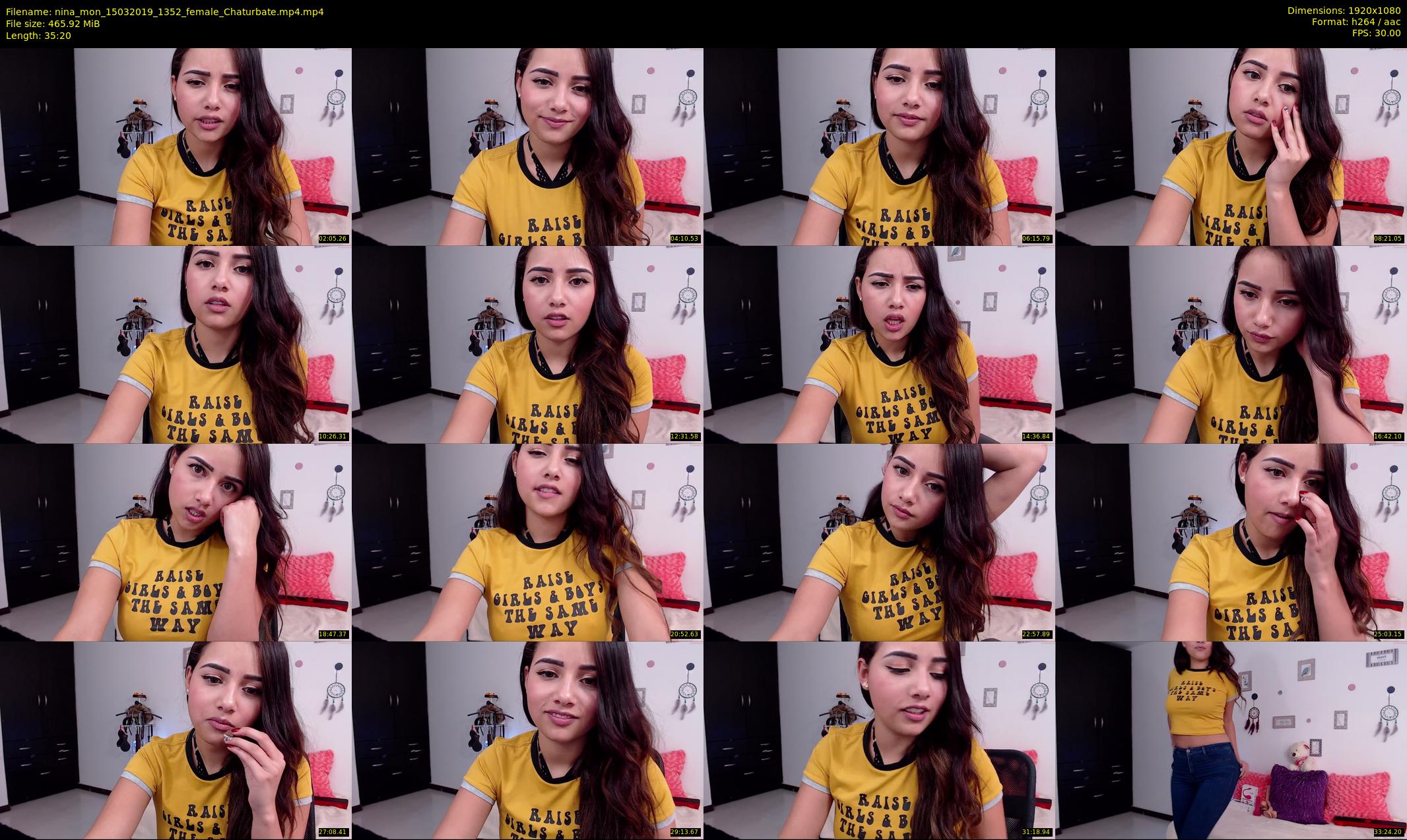 nina_mon — 36 minute Chaturbate female cam show recording, 1080p, Mar 15, 2019