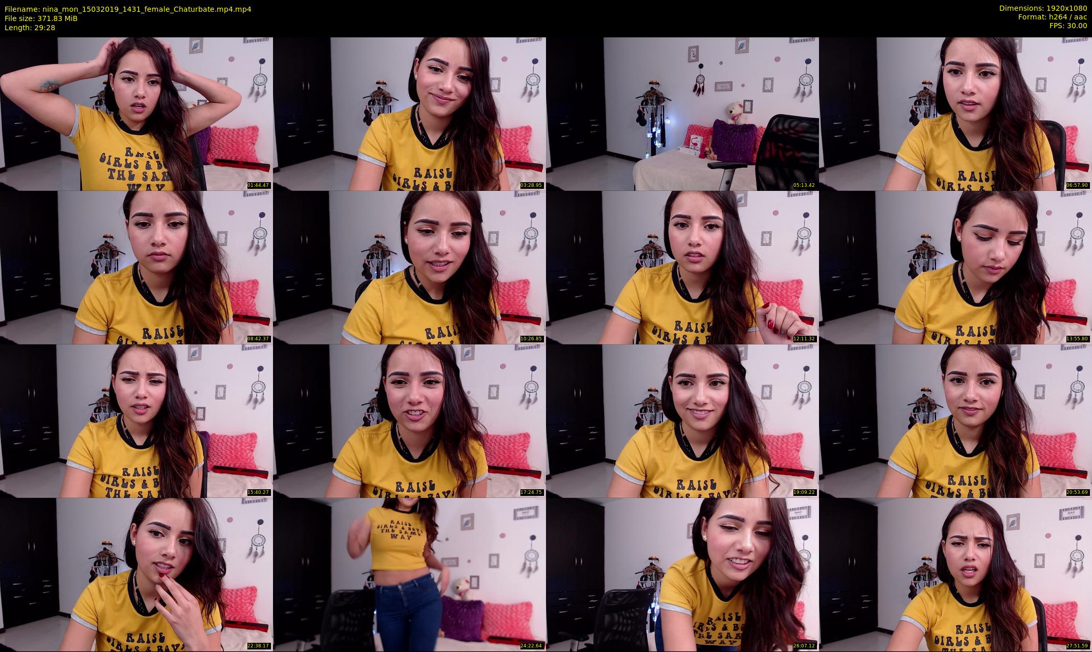 nina_mon — 30 minute Chaturbate female cam show recording, 1080p, Mar 15, 2019