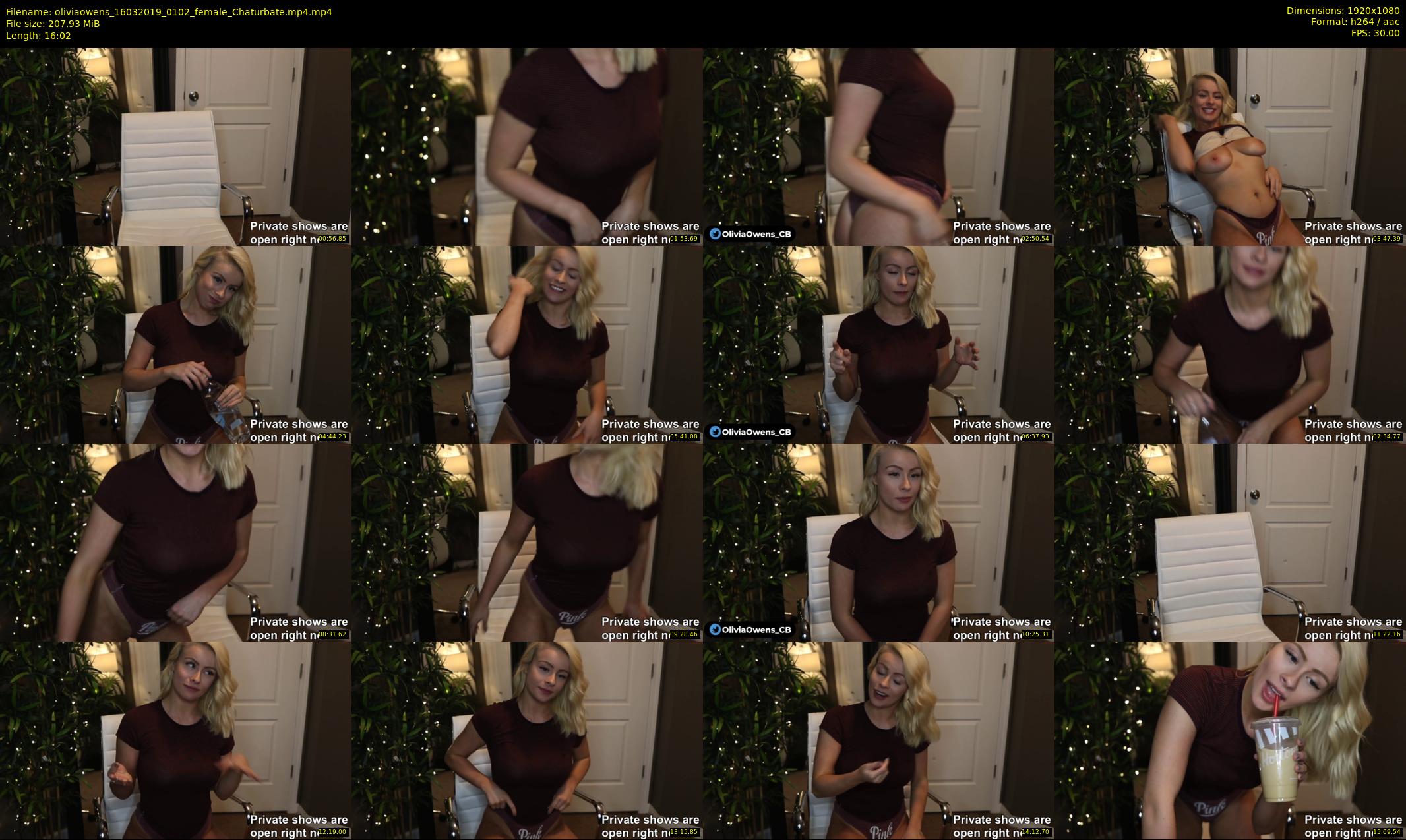 oliviaowens — 17 minute Chaturbate female cam show recording, 1080p, Mar 16, 2019