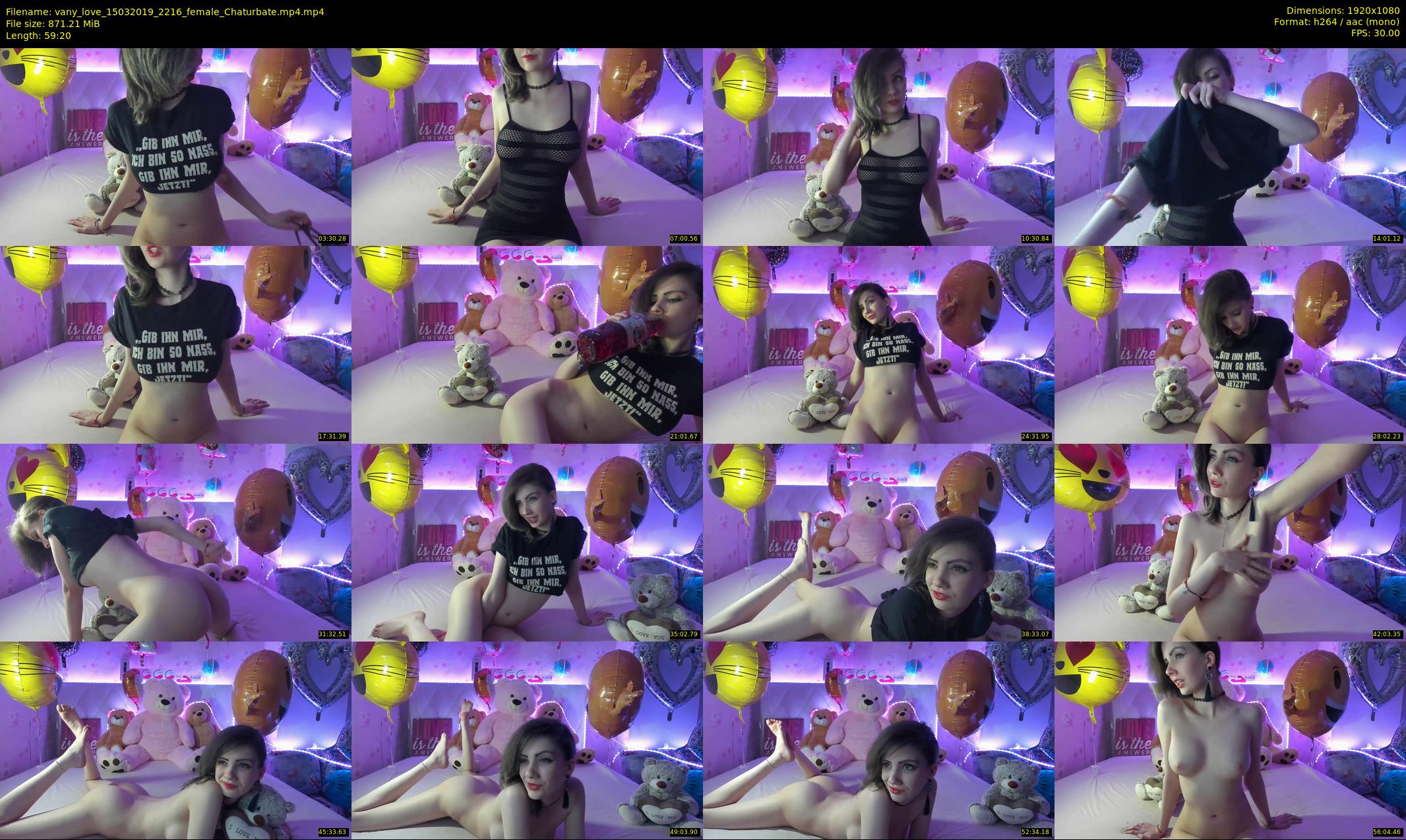 vany_love — 60 minute Chaturbate female cam show recording, 1080p, Mar 15, 2019