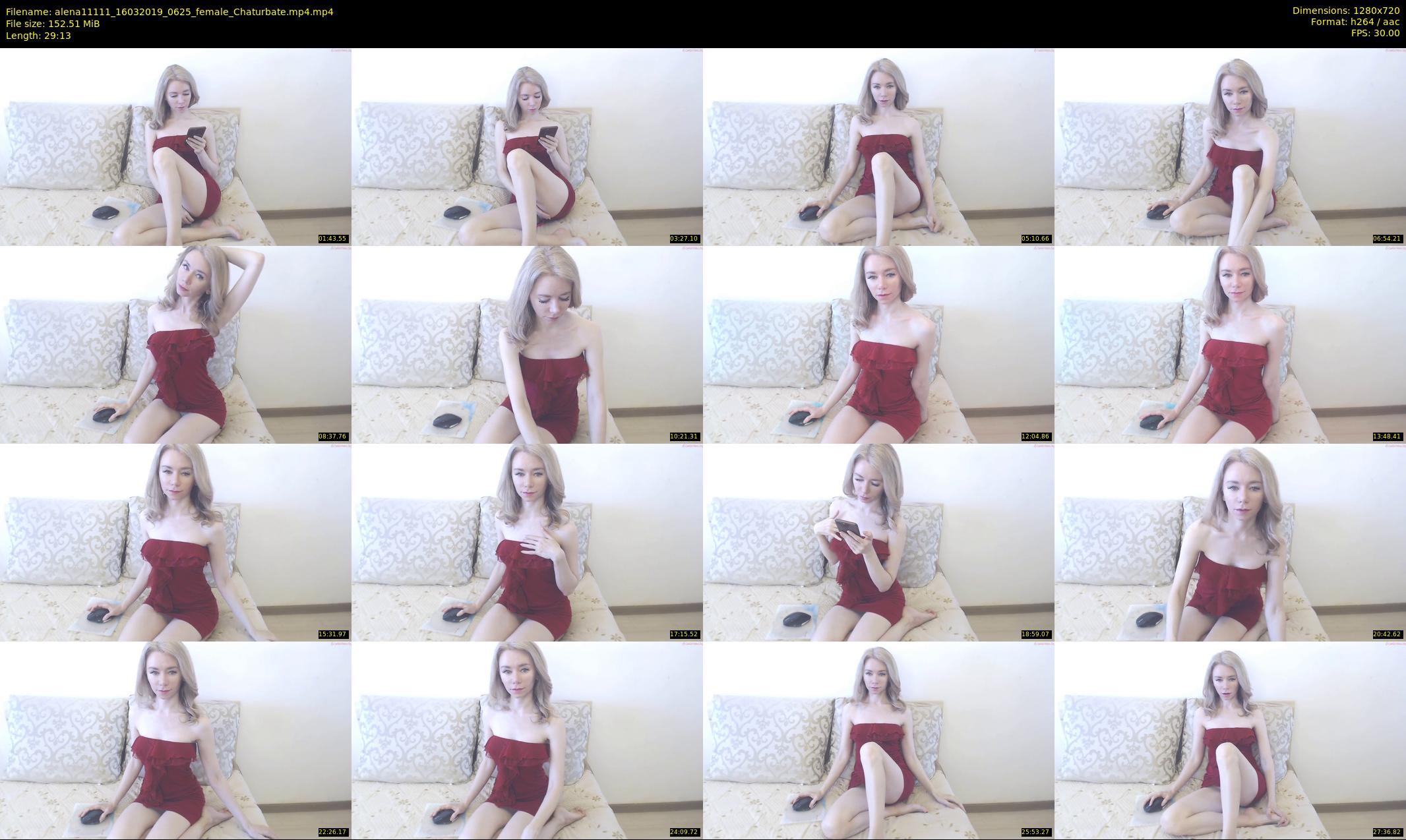 alena11111 — 30 minute Chaturbate female cam show recording, 720p, Mar 16, 2019