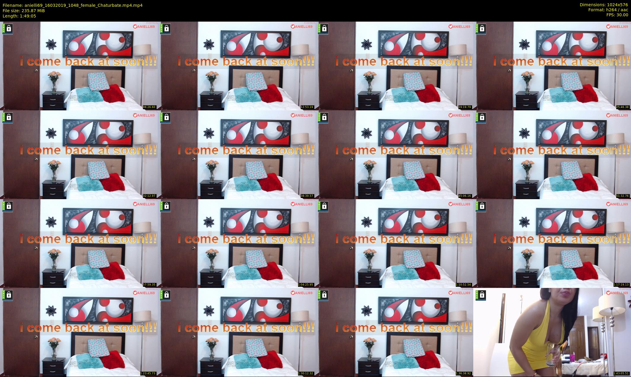 anielli69 — 110 minute Chaturbate female cam show recording, 480p, Mar 16, 2019
