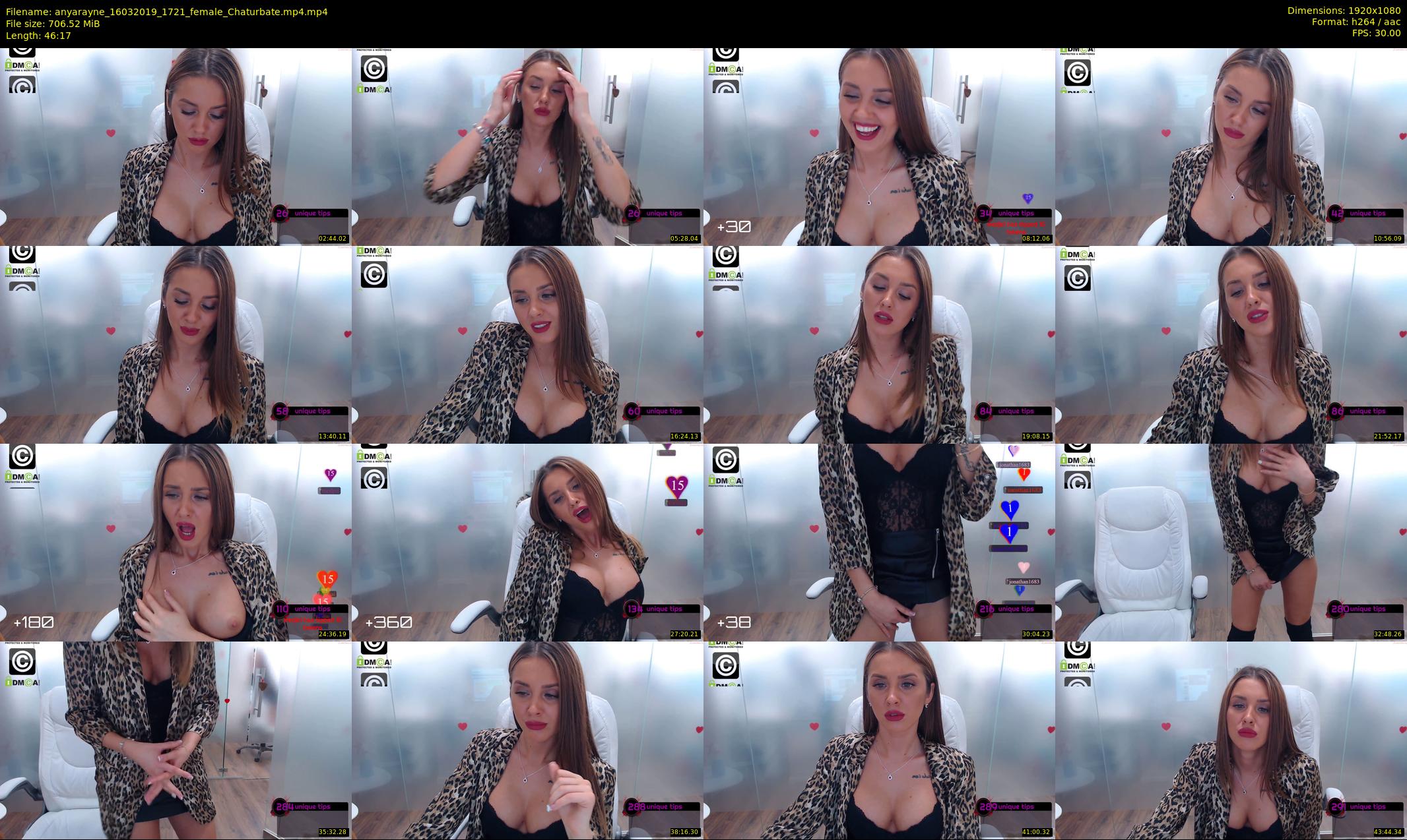 anyarayne — 47 minute Chaturbate female cam show recording, 1080p, Mar 16, 2019