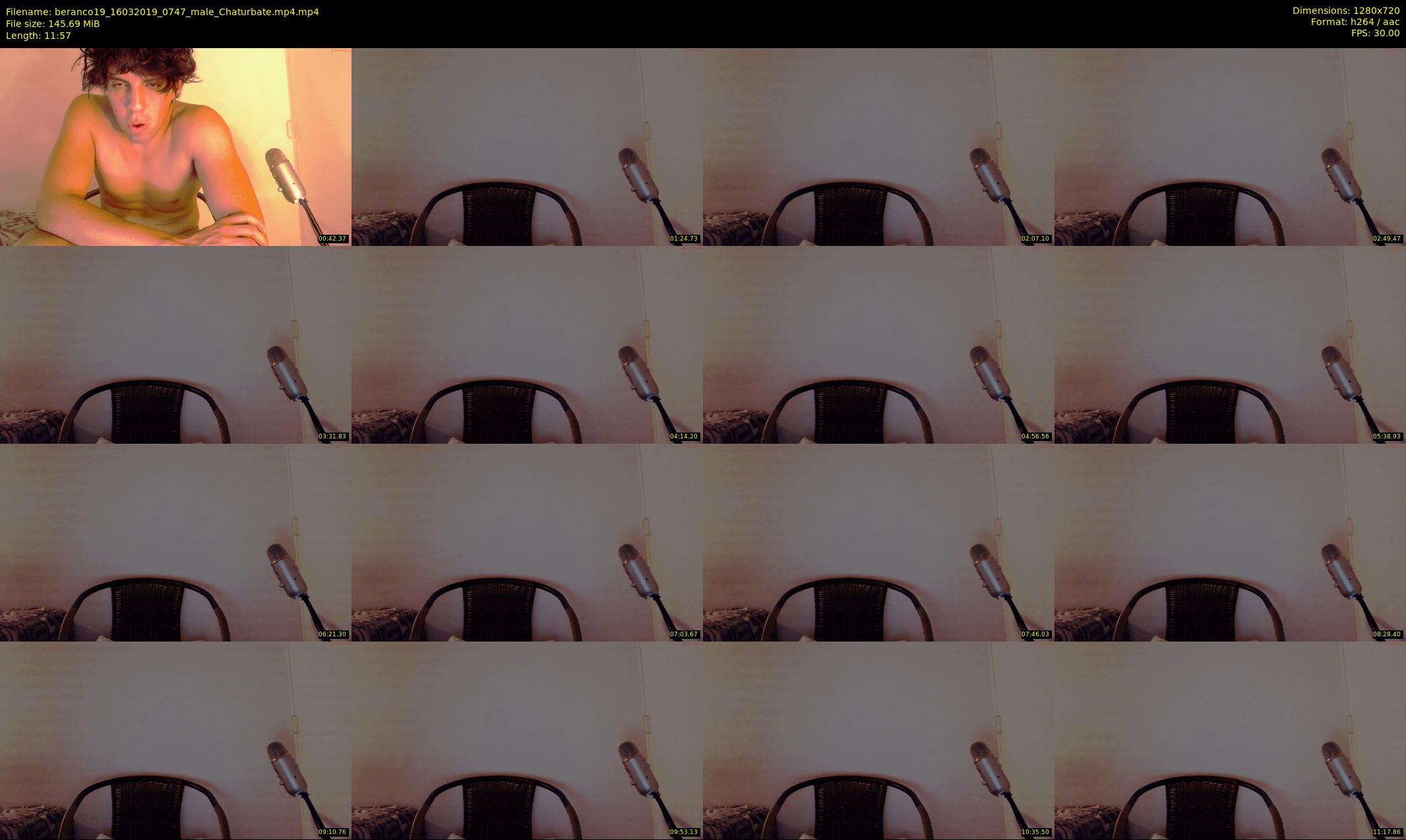 beranco19 — 12 minute Chaturbate male cam show recording, 720p, Mar 16, 2019