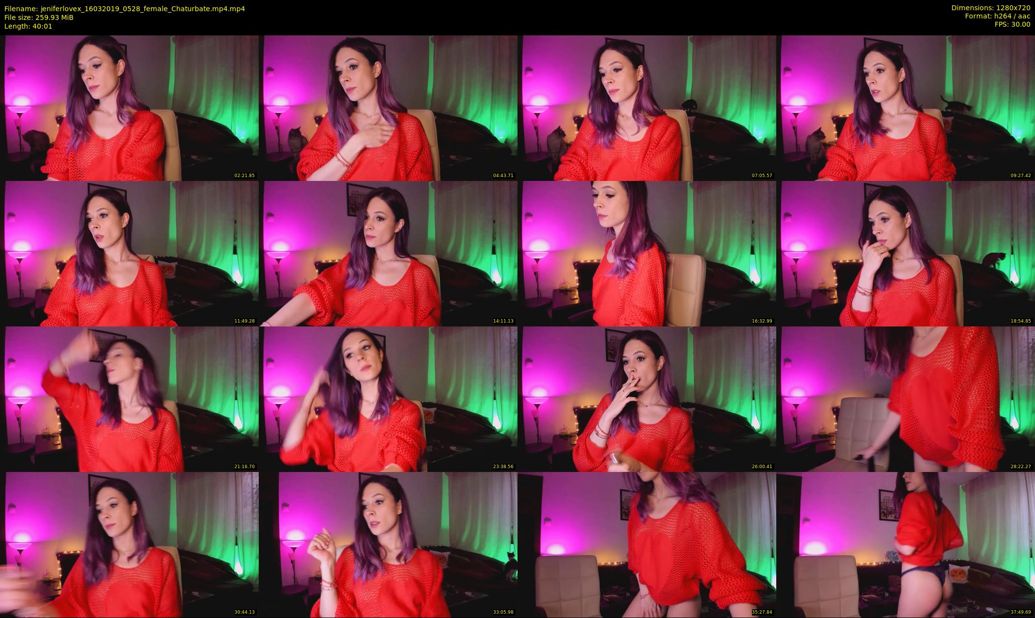 jeniferlovex — 41 minute Chaturbate female cam show recording, 720p, Mar 16, 2019