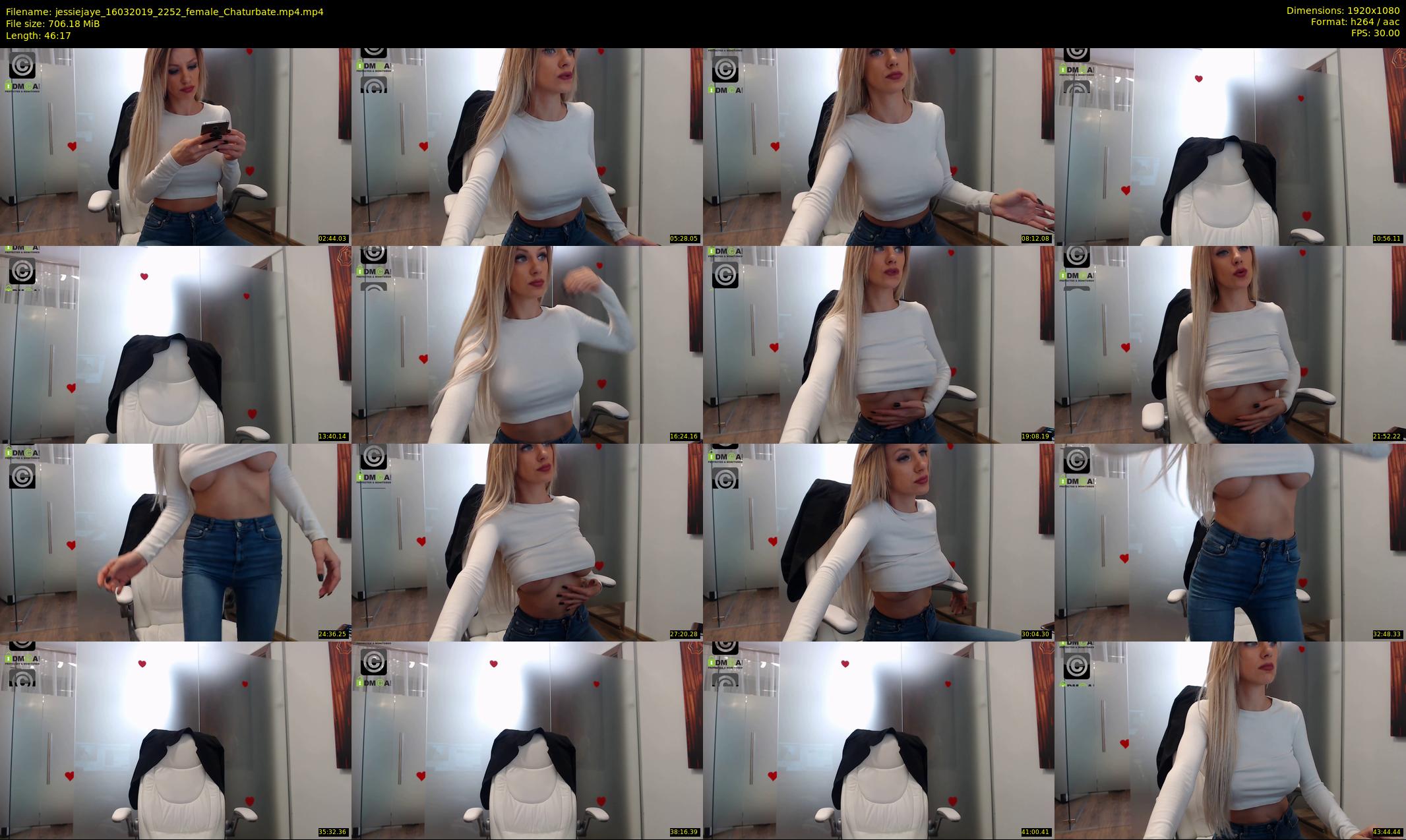 jessiejaye — 47 minute Chaturbate female cam show recording, 1080p, Mar 16, 2019