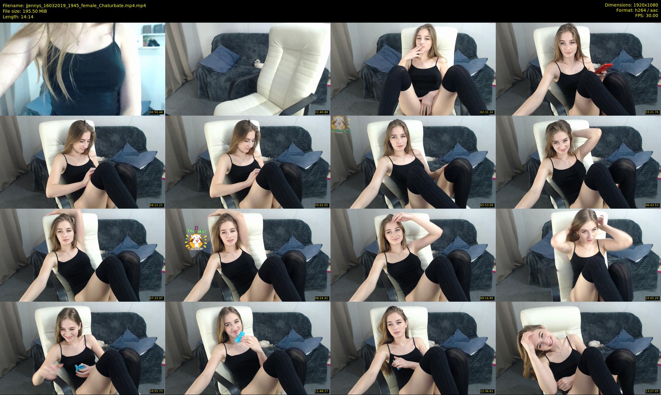 jjennys — 15 minute Chaturbate female cam show recording, 1080p, Mar 16, 2019