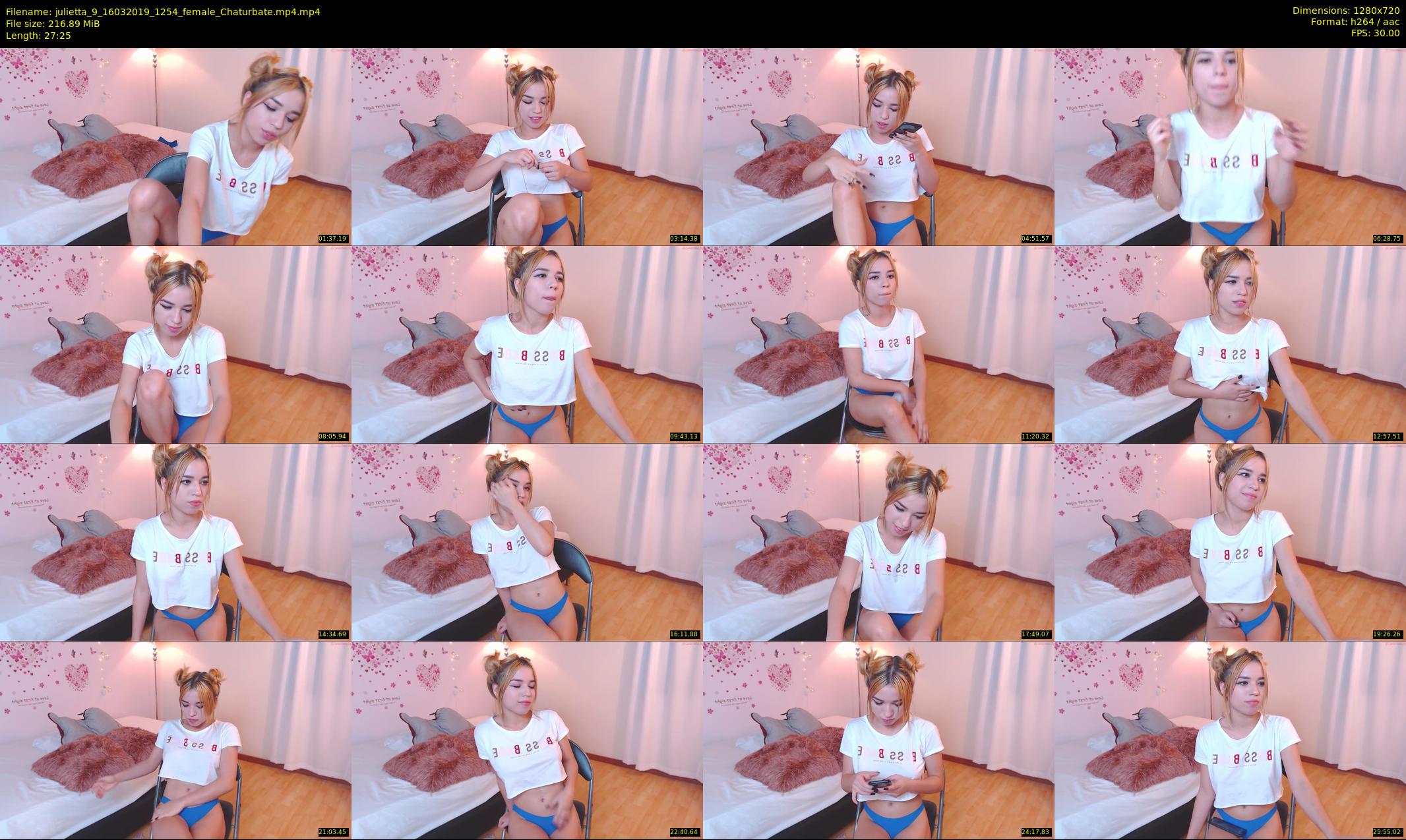 julietta_9 — 28 minute Chaturbate female cam show recording, 720p, Mar 16, 2019