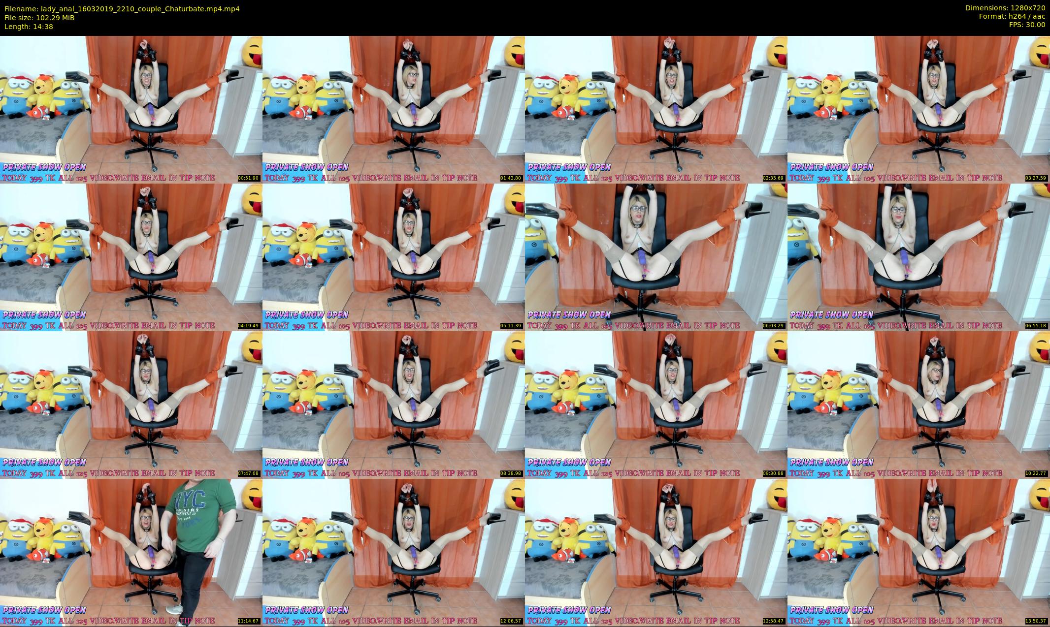 lady_anal — 15 minute Chaturbate female cam show recording, 720p, Mar 16, 2019