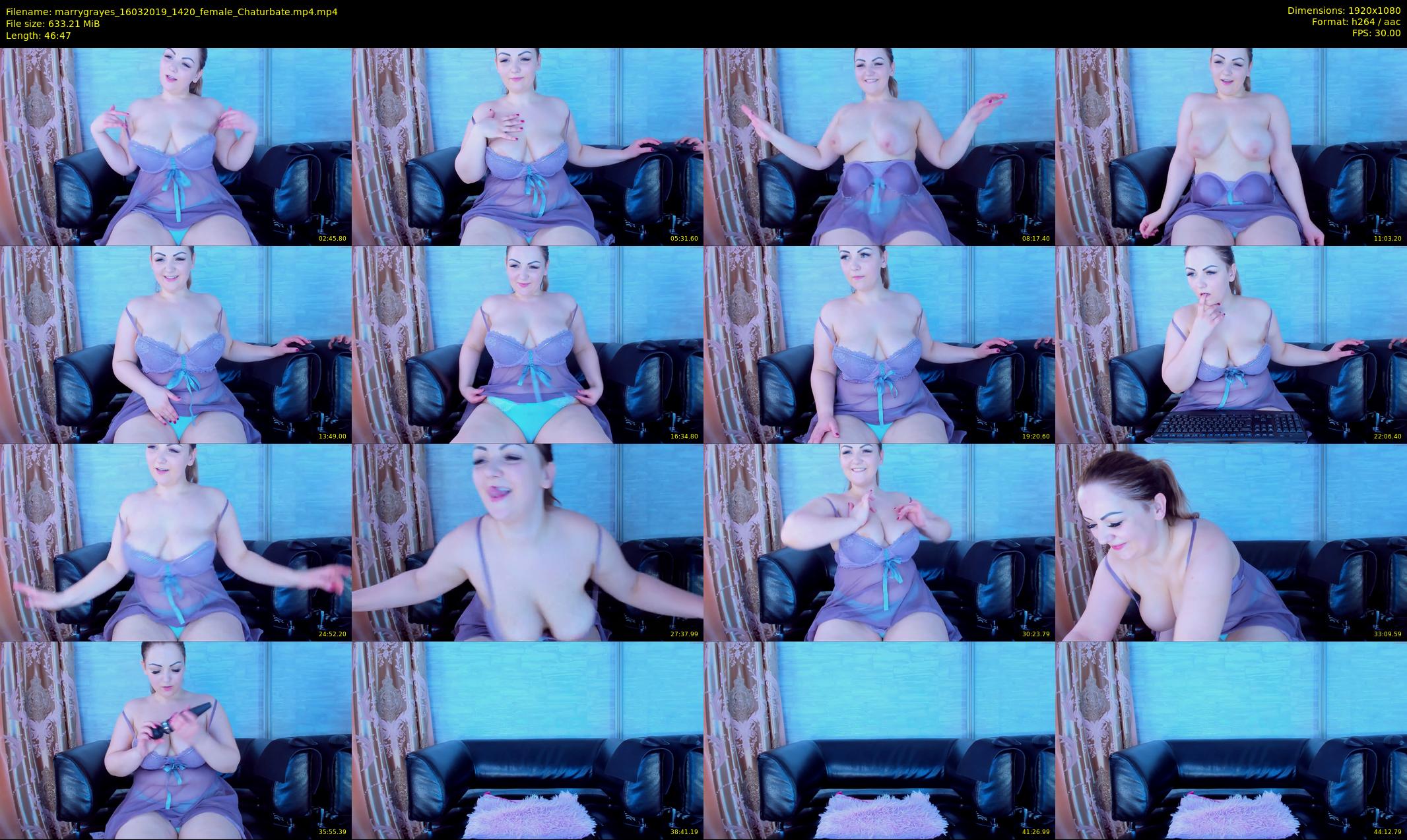 marrygrayes — 47 minute Chaturbate female cam show recording, 1080p, Mar 16, 2019